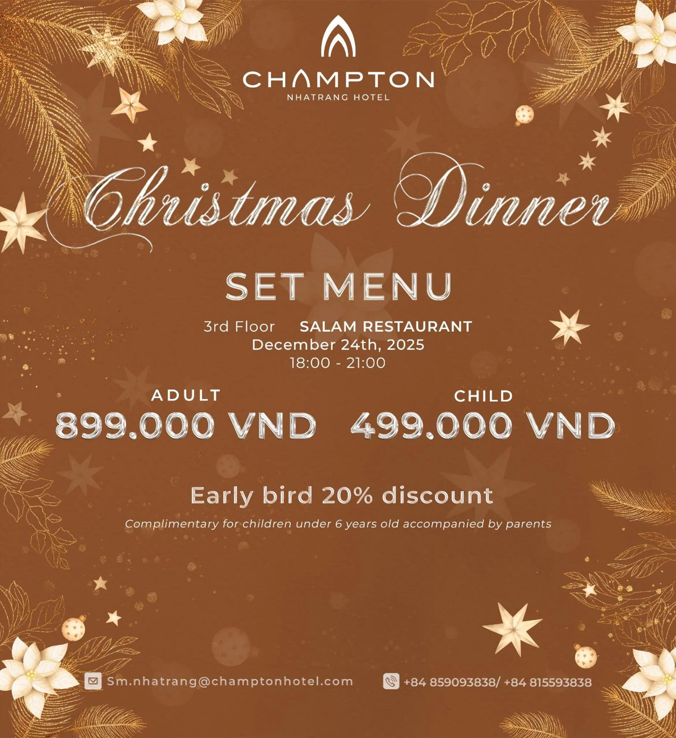 Food and drinks in Champton Nha Trang Hotel