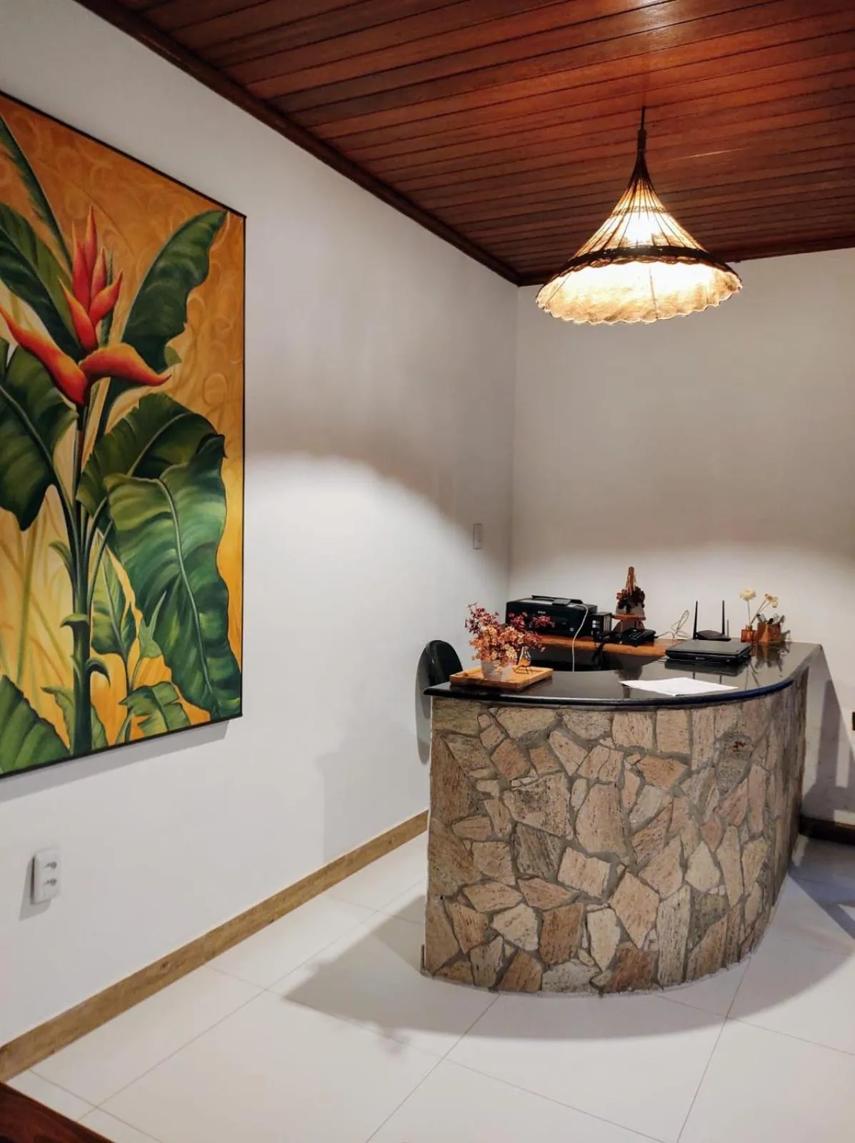 Lobby or reception in Pousada Das Roseiras
