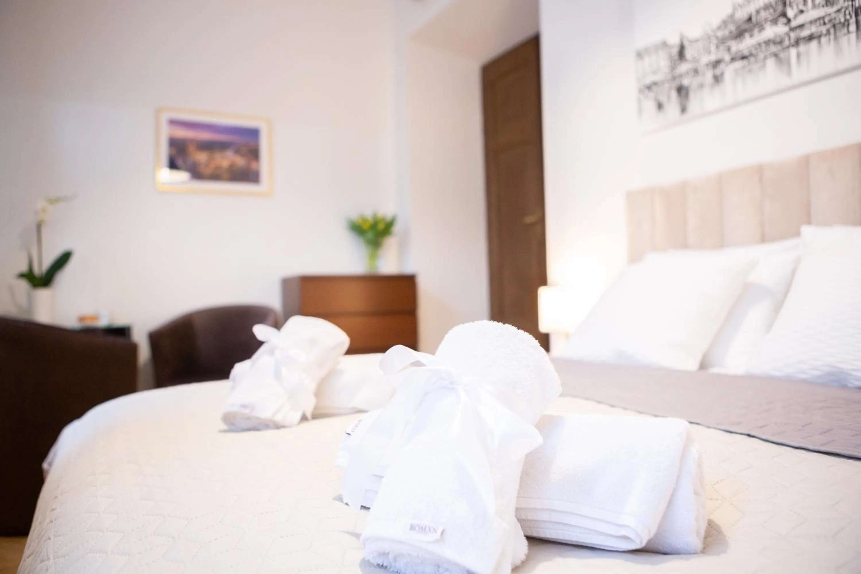 Decorative detail, Bed in Apartments Roman