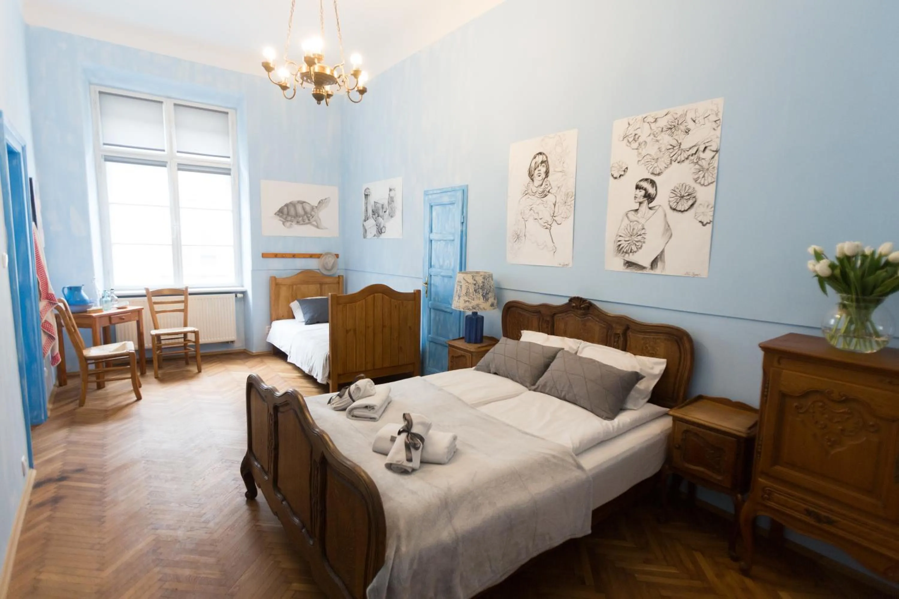 Bedroom, Bed in Apartments Roman