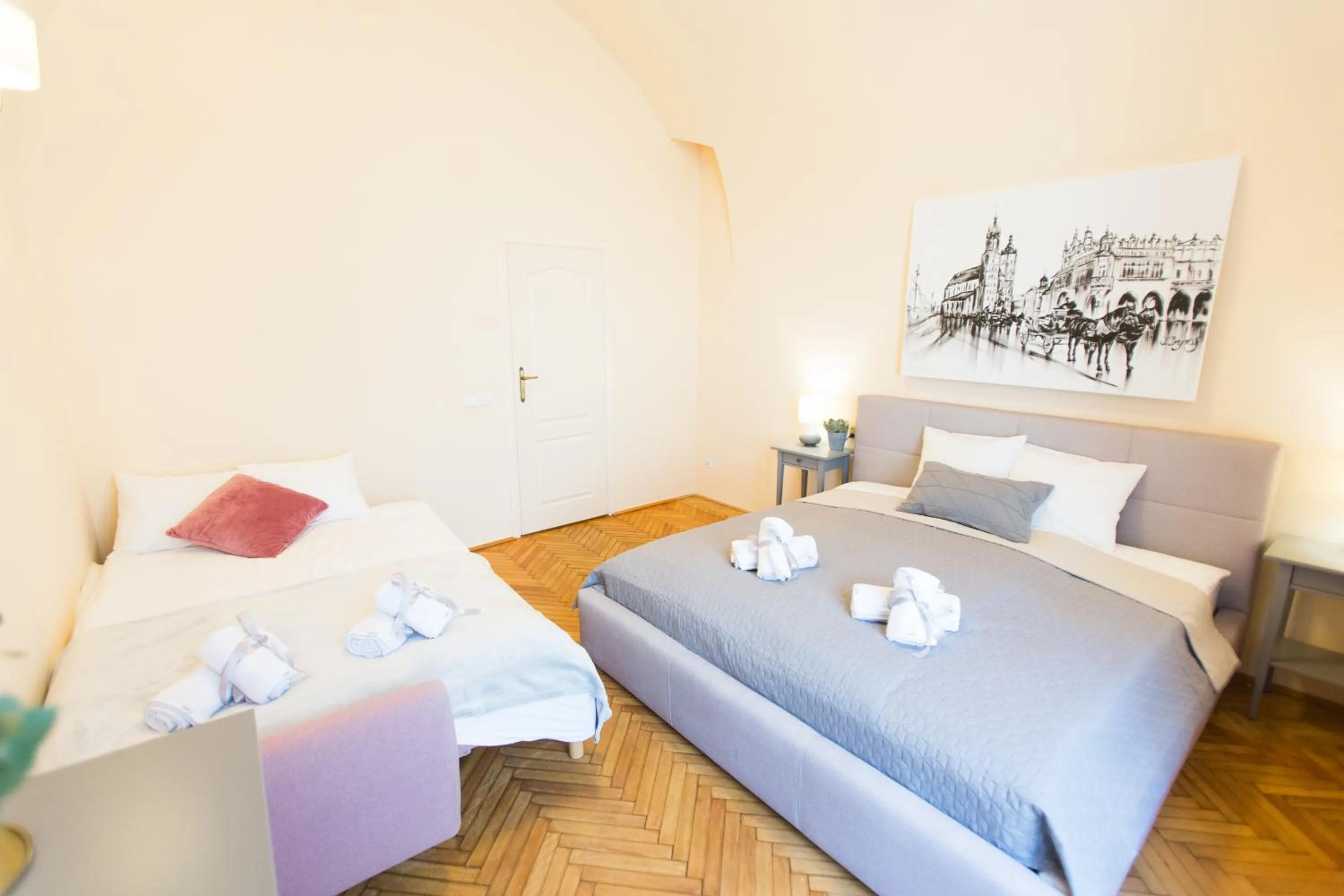 Bed in Apartments Roman