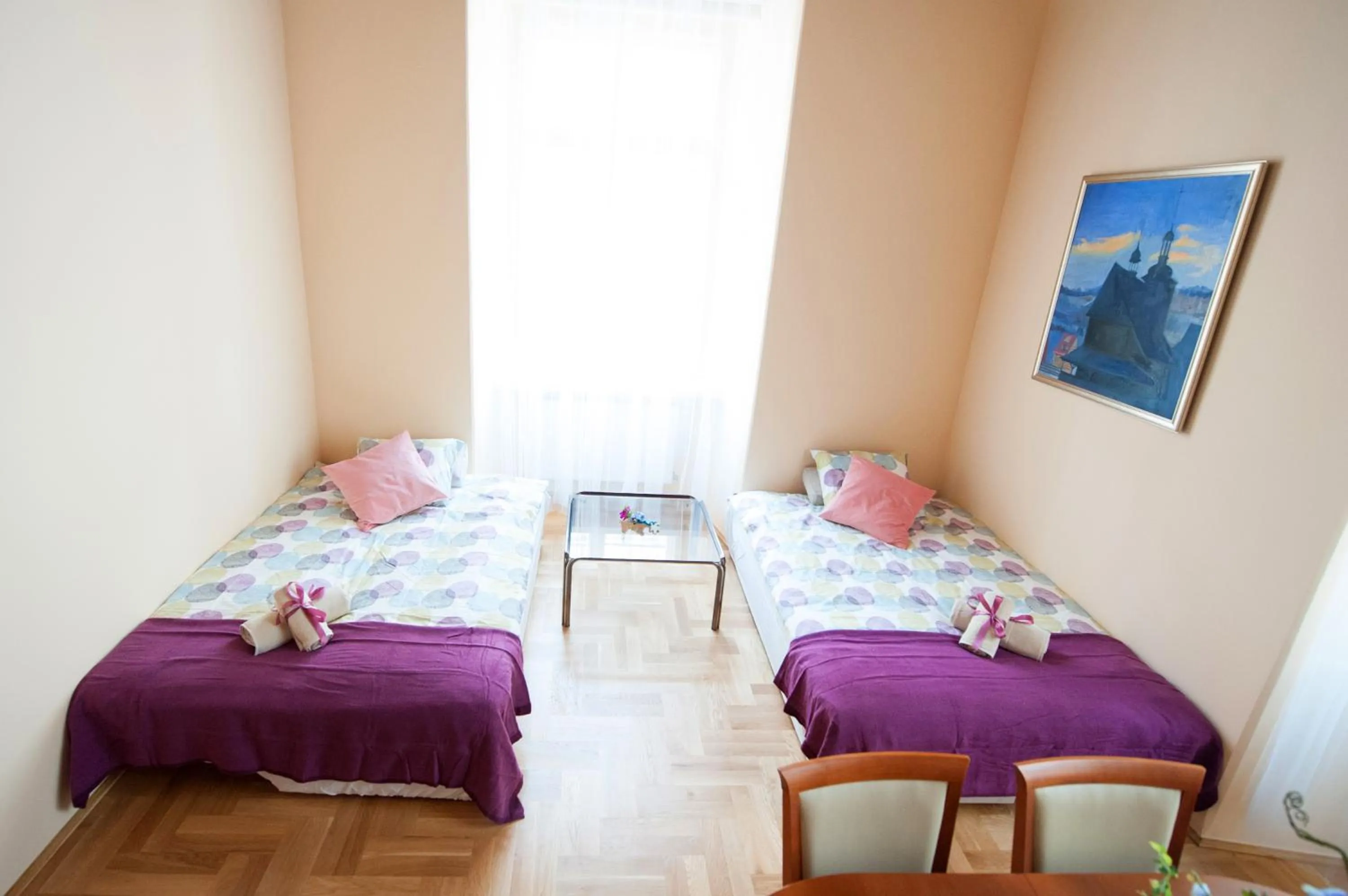 Living room, Bed in Apartments Roman