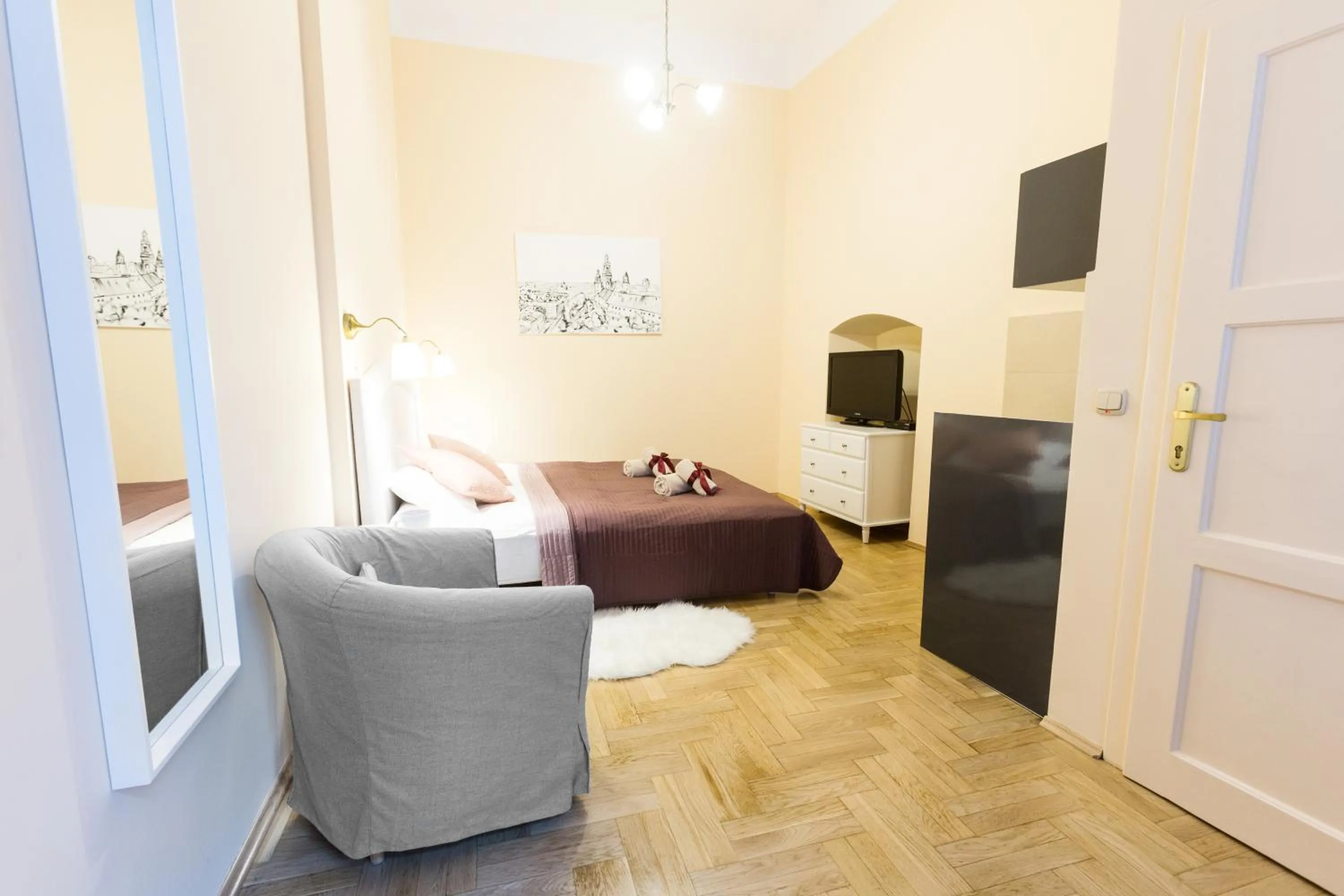 Bed in Apartments Roman