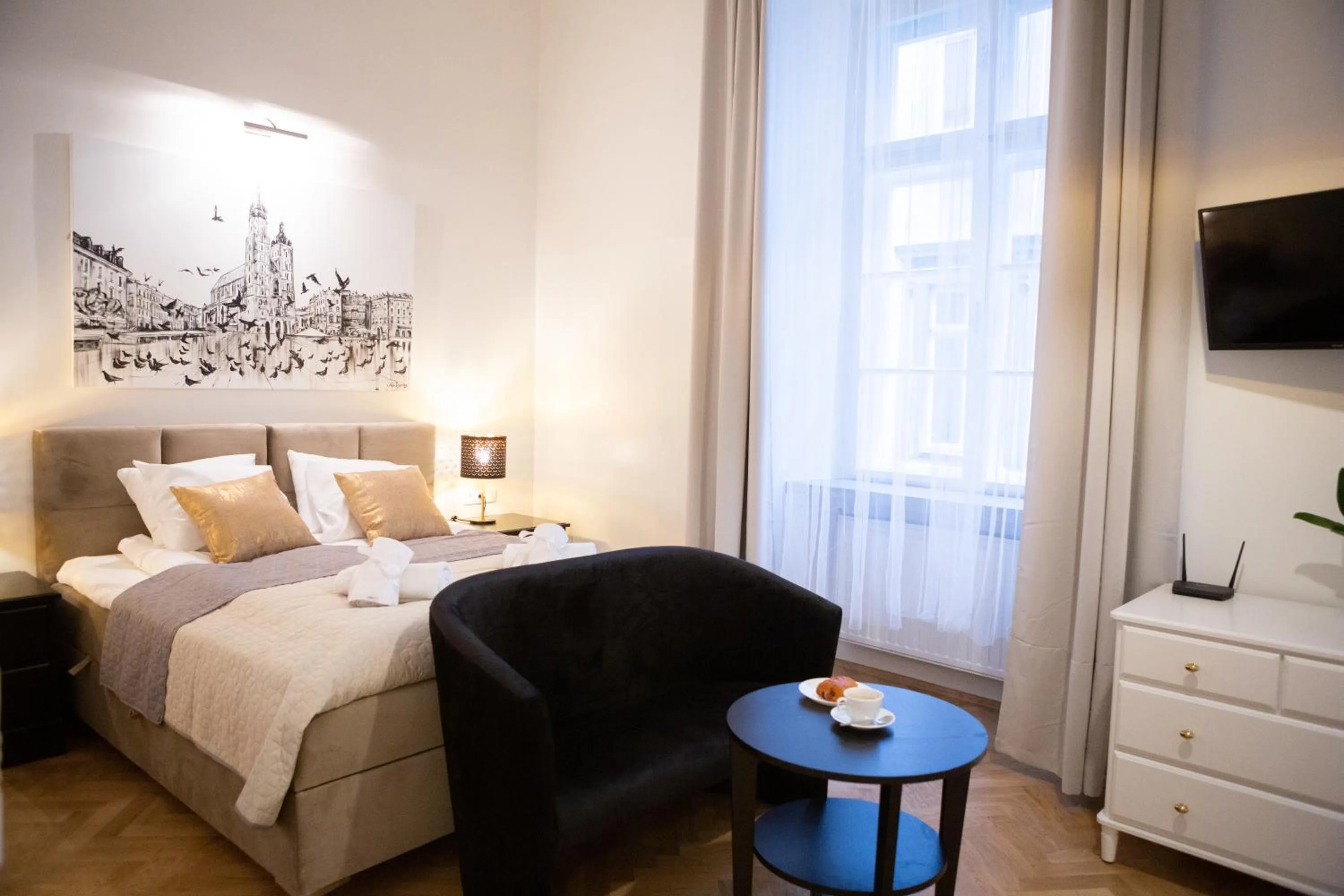 Bedroom, Bed in Apartments Roman