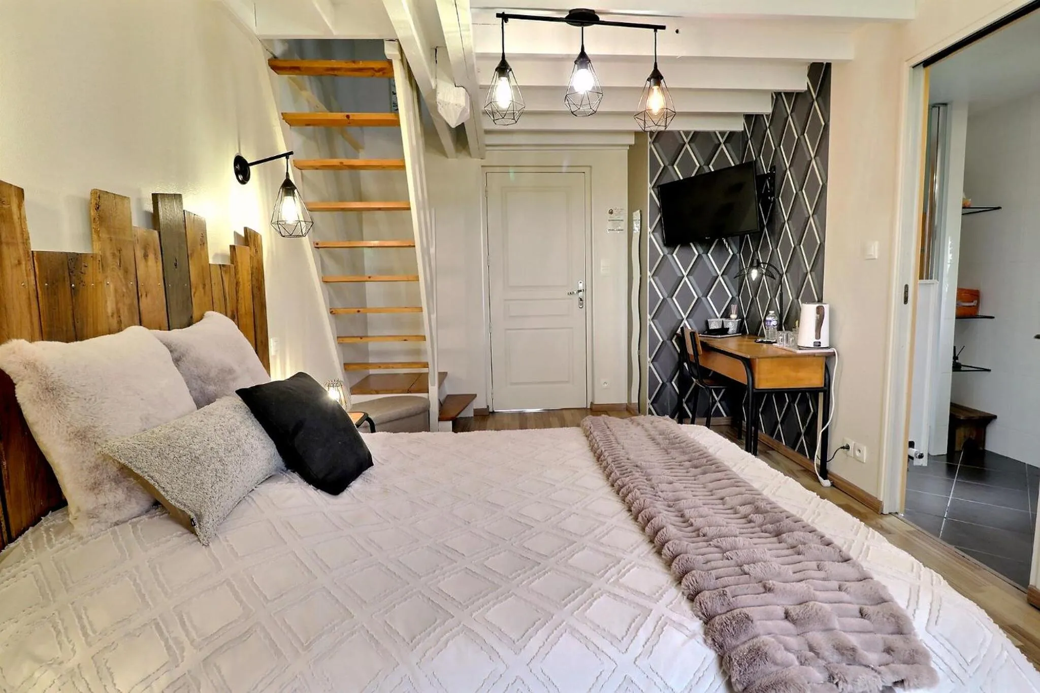 Bed in Chambres D'HÔTES