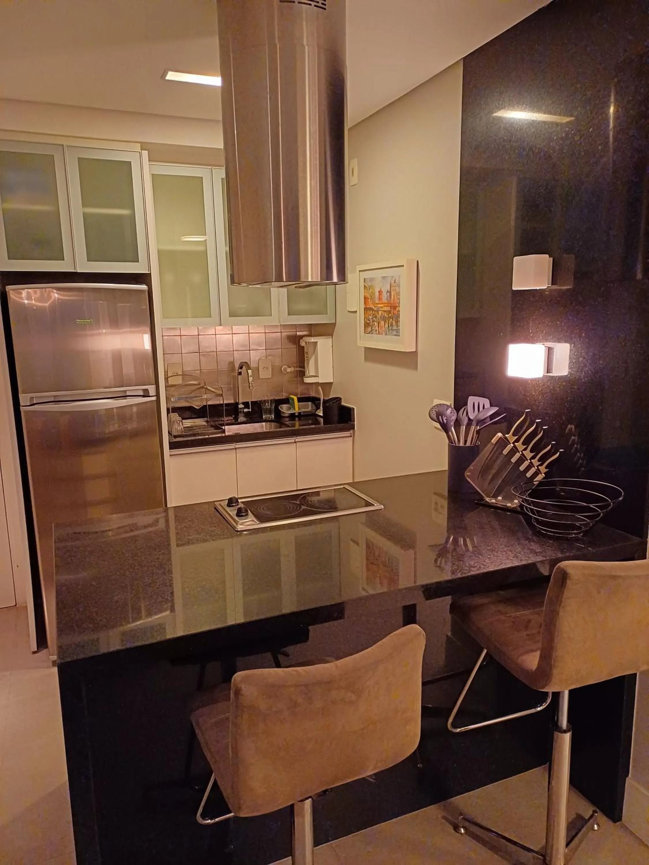 Kitchen or kitchenette in Flat Brasília - Setor Hoteleiro Norte