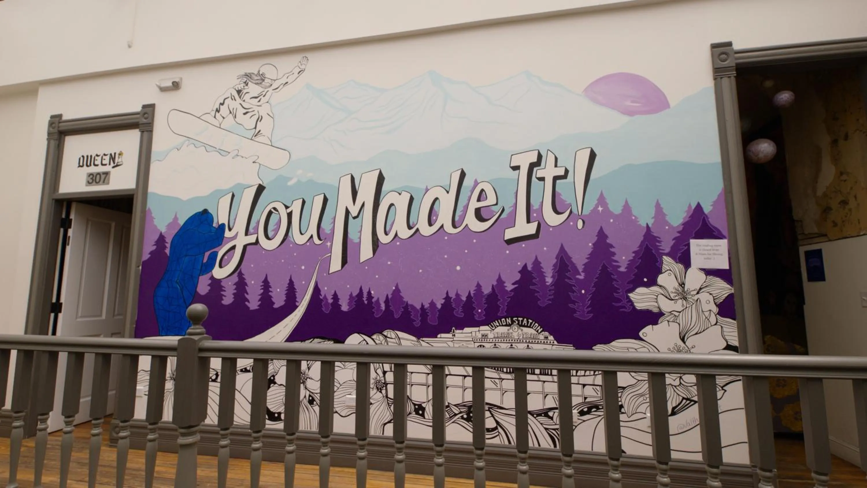 Decorative detail in Hostel Fish