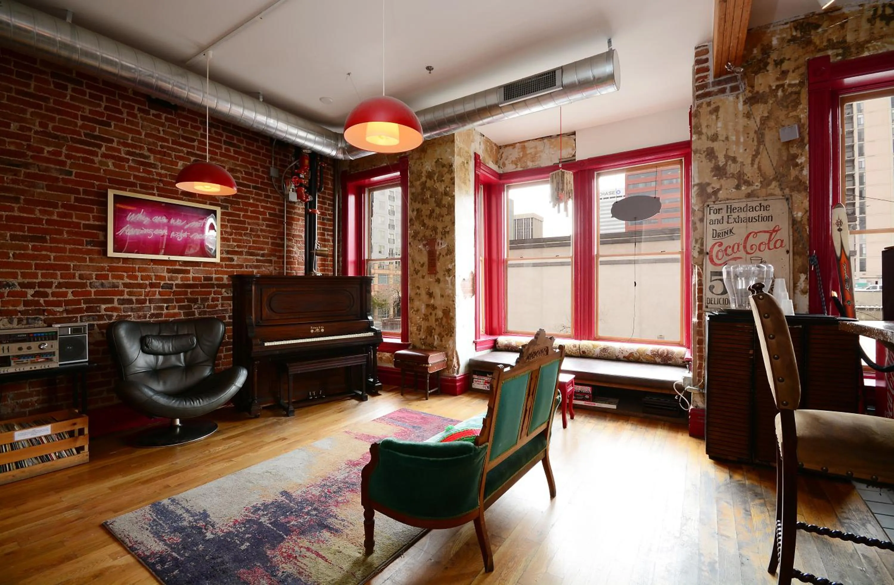 Bird's eye view, Bed in Hostel Fish