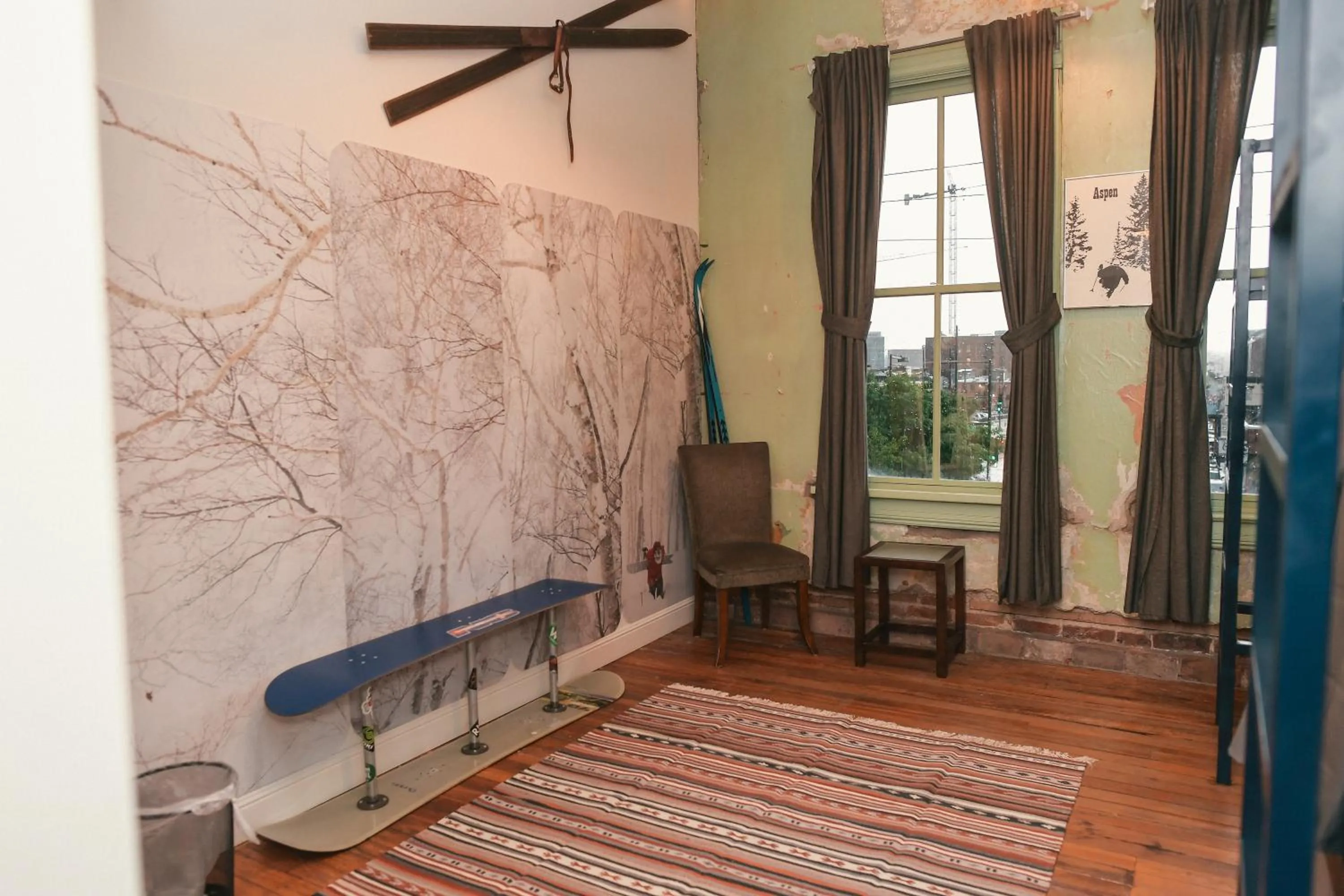 Seating area in Hostel Fish