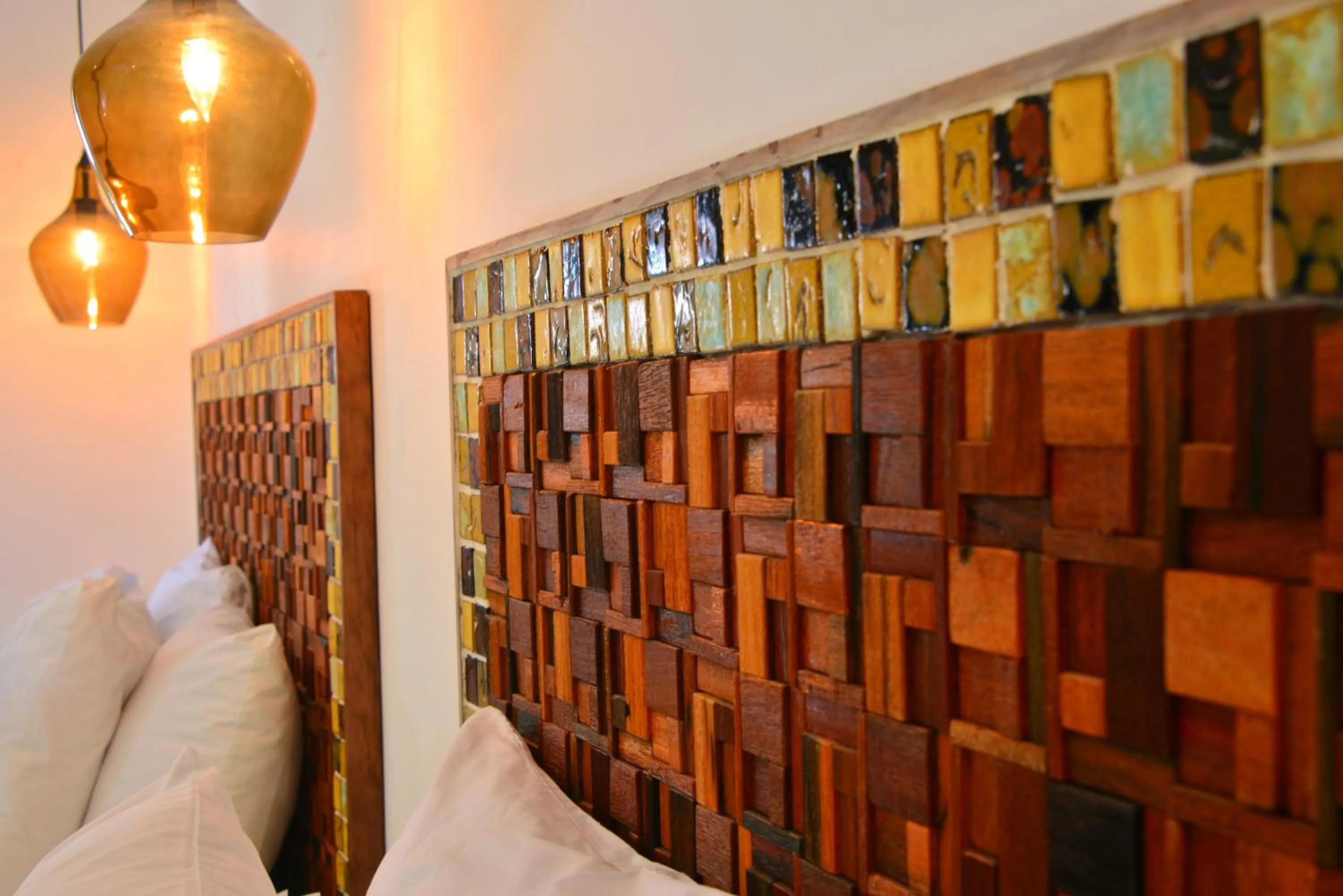 Decorative detail, Bed in Unic Design Hotel & Restaurant- 5th Avenue