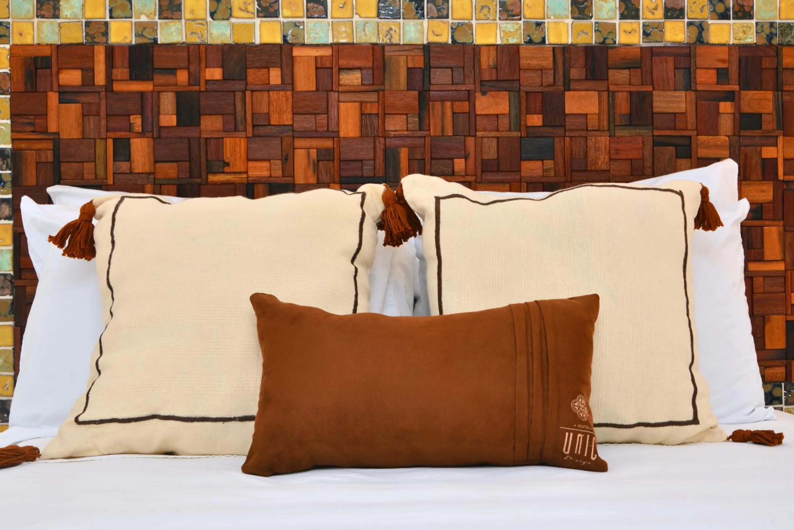 Decorative detail, Bed in Unic Design Hotel & Restaurant- 5th Avenue