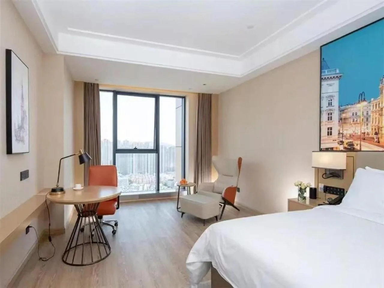 Bed in Venus International Hotel Changsha Meixihu Branch