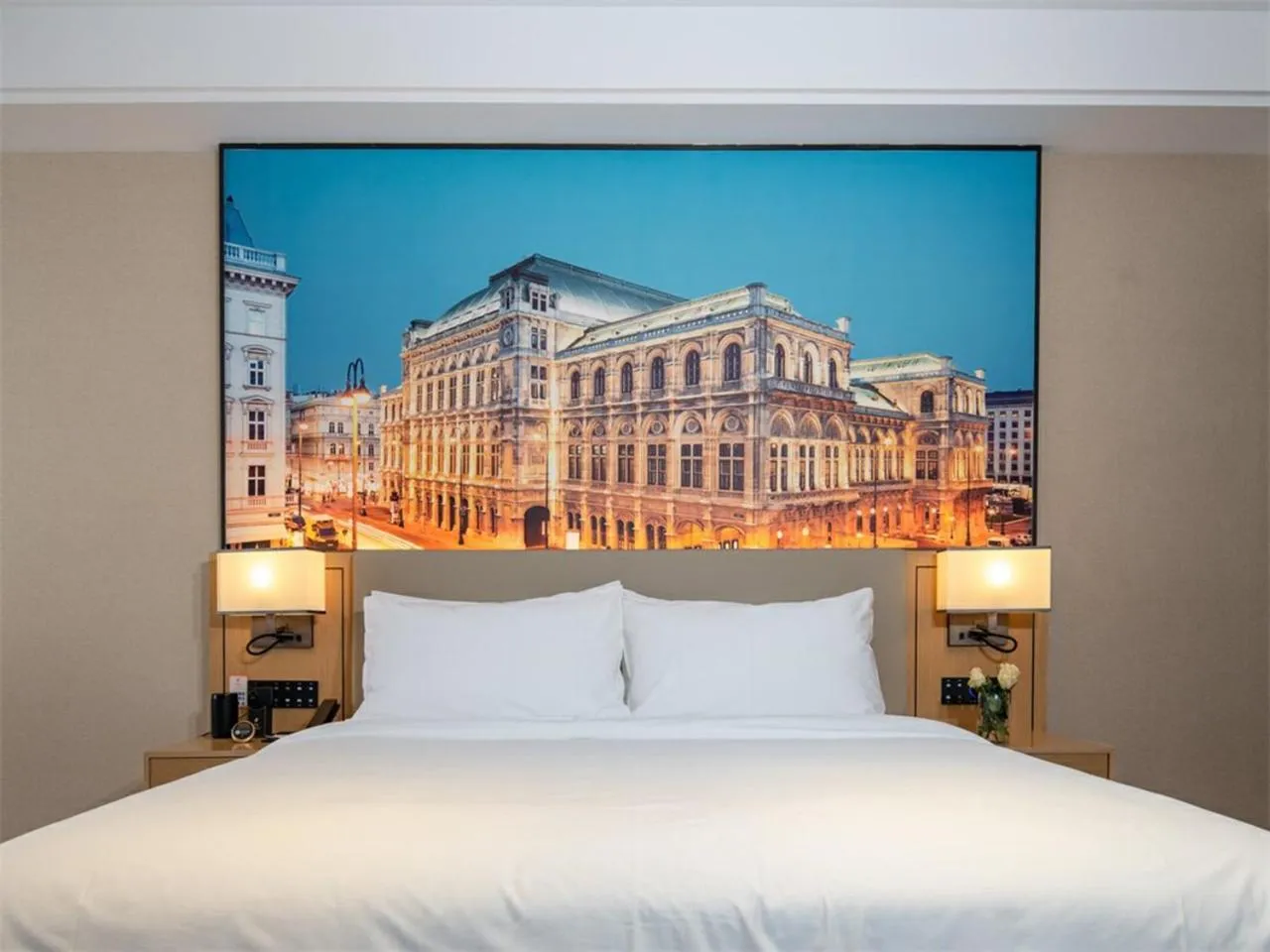 Bed in Venus International Hotel Changsha Meixihu Branch