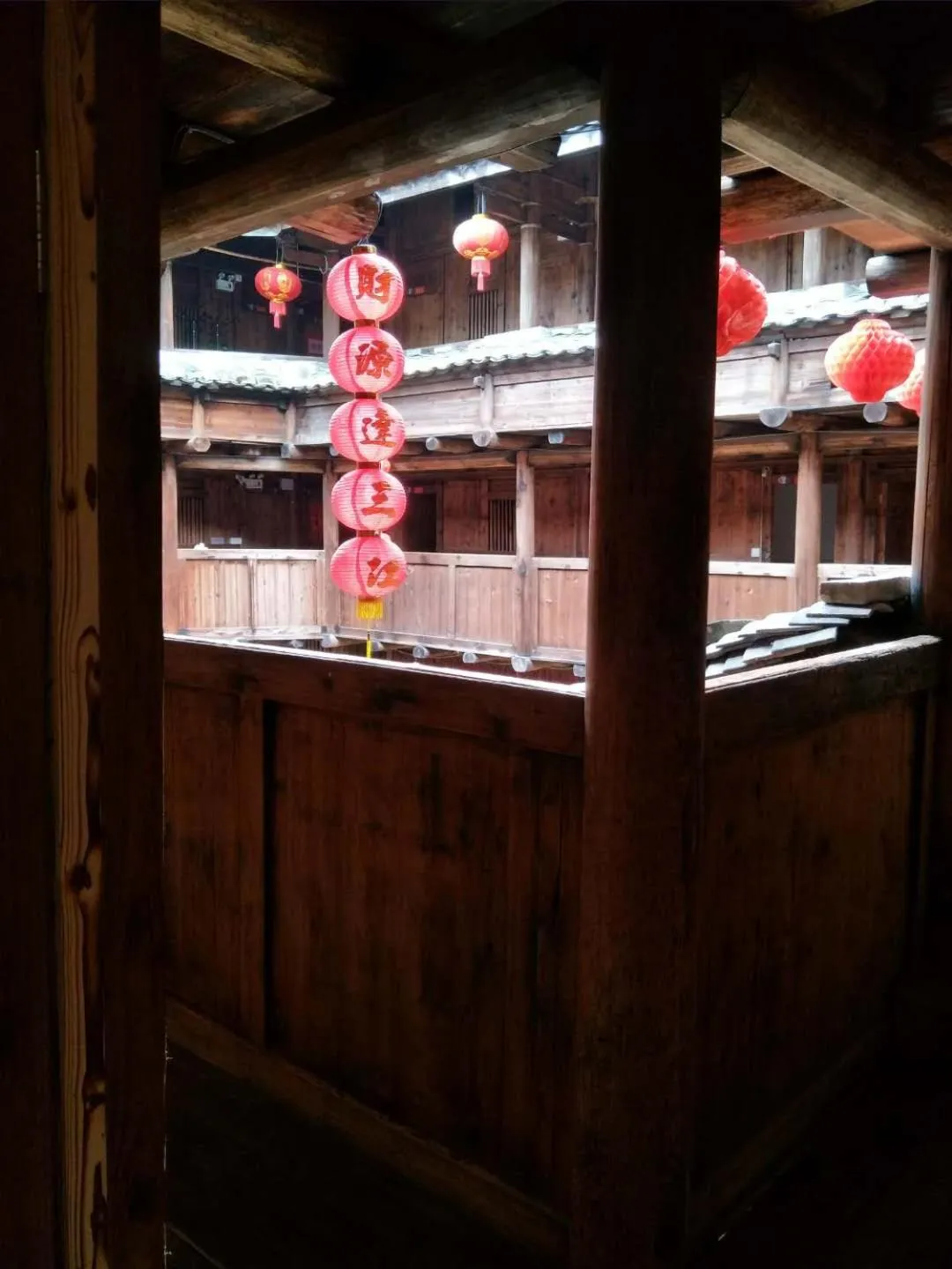 Bird's eye view in Nanjing Tulou Qingdelou Inn