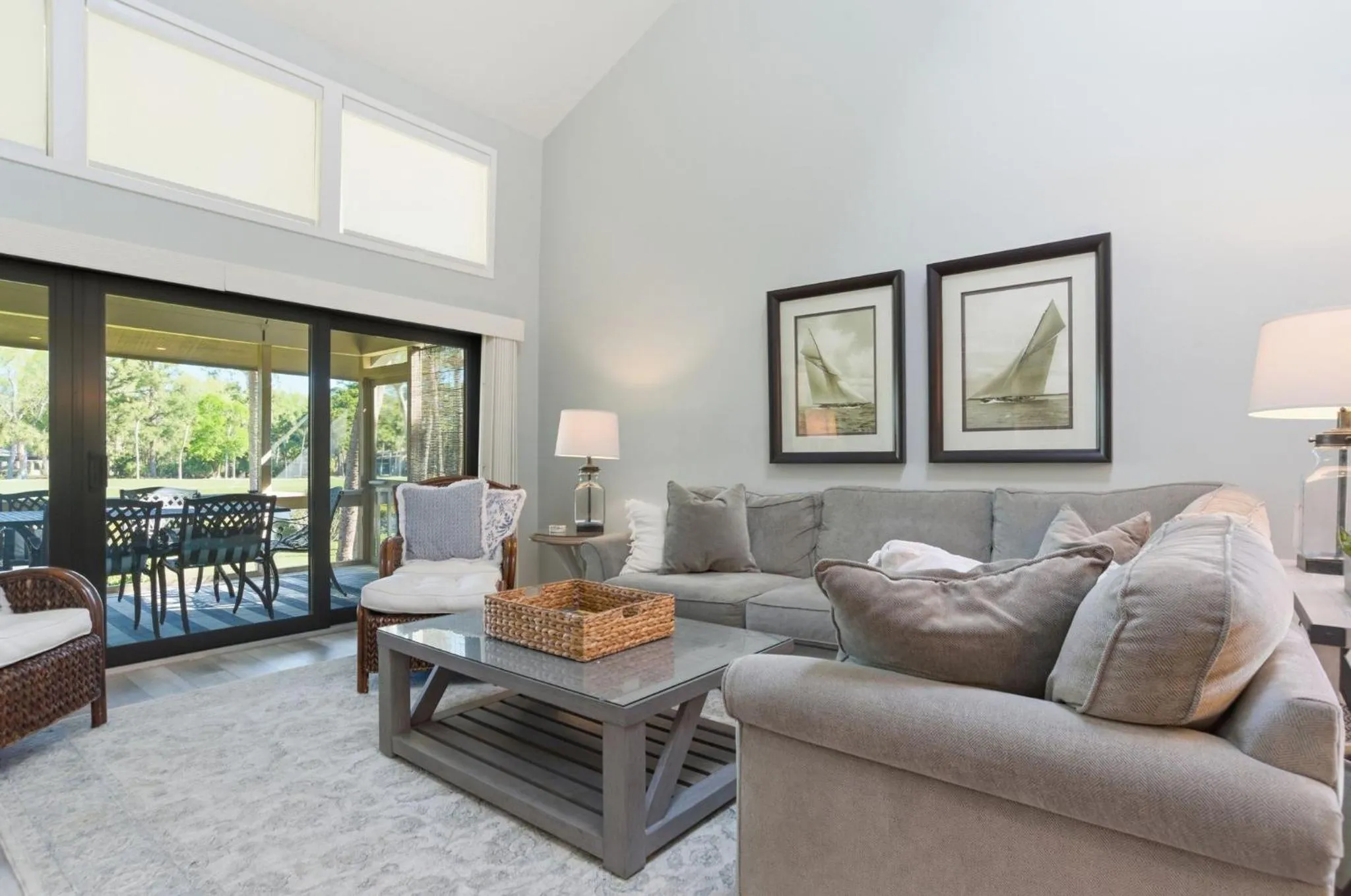 Living room in 563 Ocean Course at The Sea Pines Resort