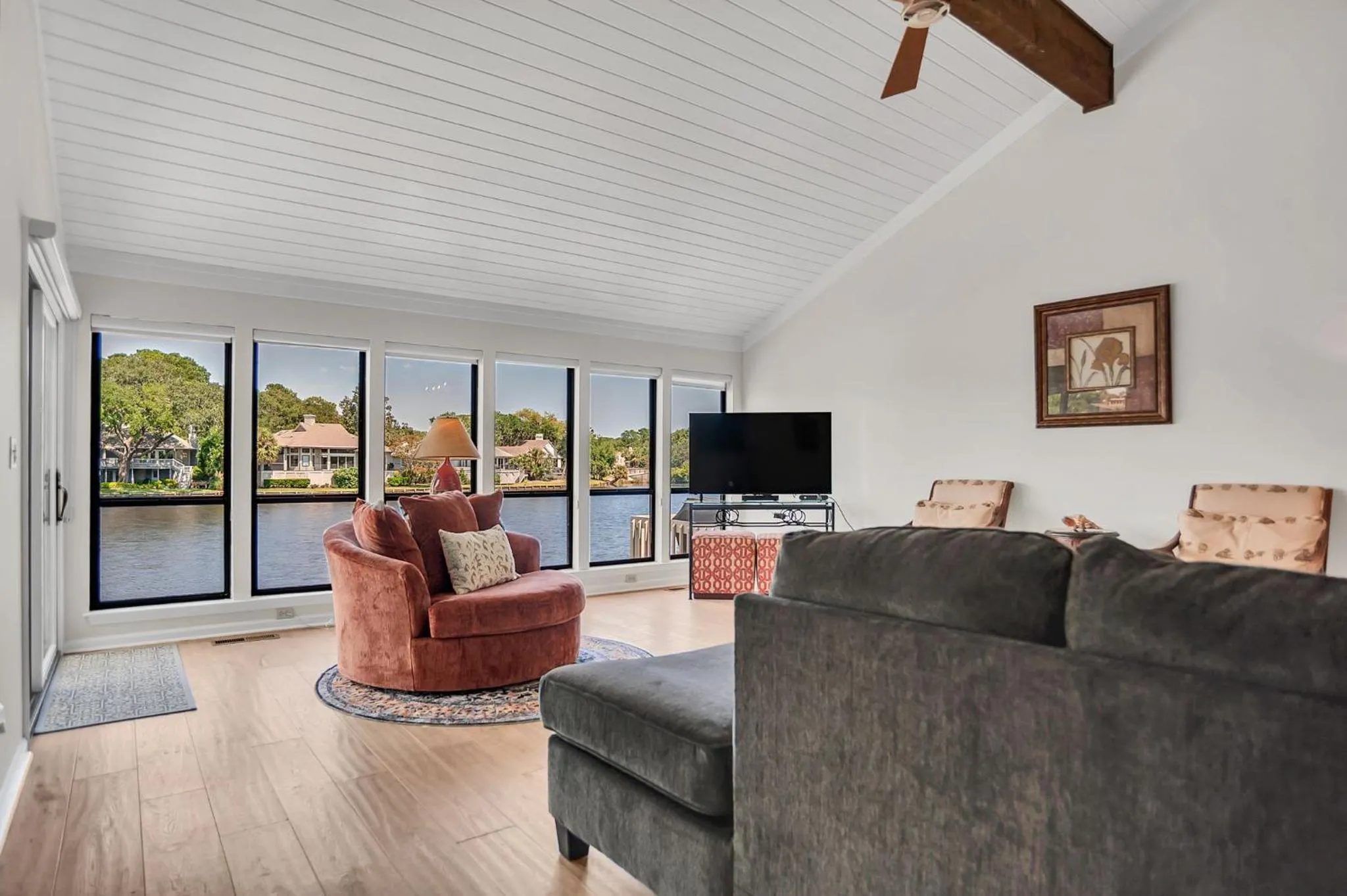 Living room in 2629 Calibogue Club at The Sea Pines Resort