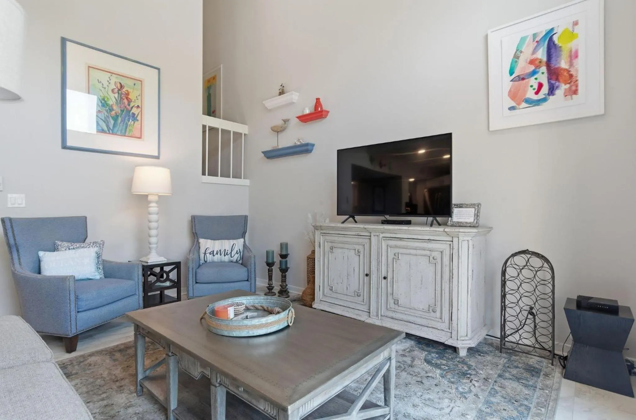 Living room in 267 Stoney Creek Villa at The Sea Pines Resort