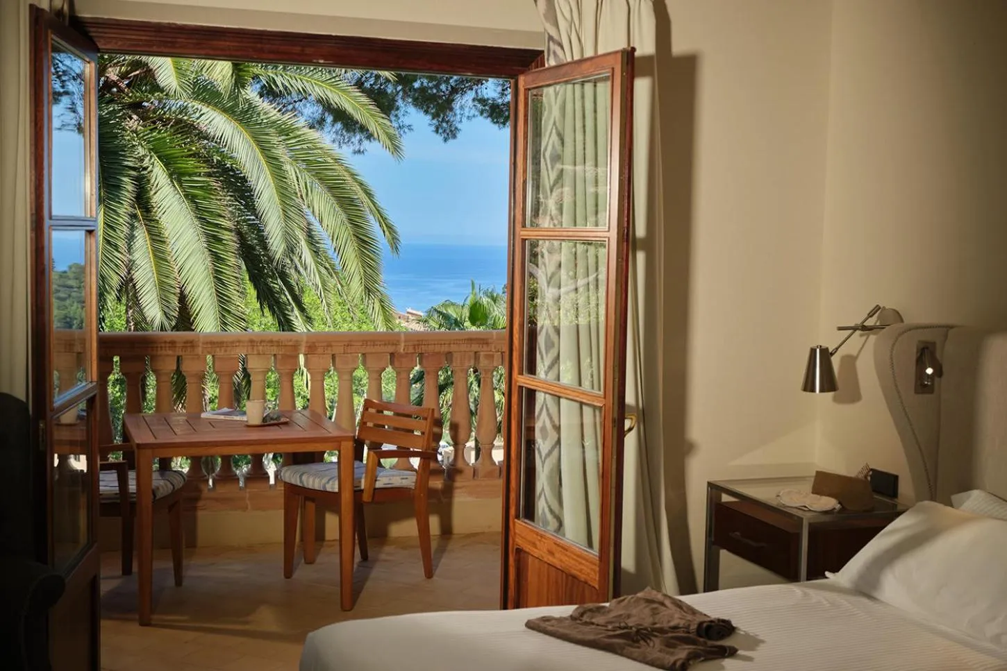 View (from property/room), Bed in Es Moli Hotel