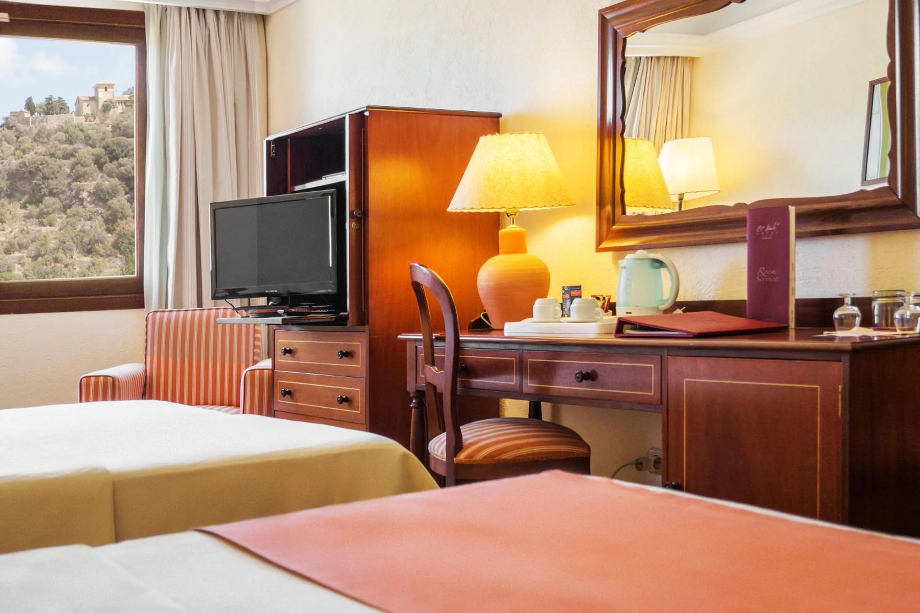 TV and multimedia, Bed in Es Moli Hotel