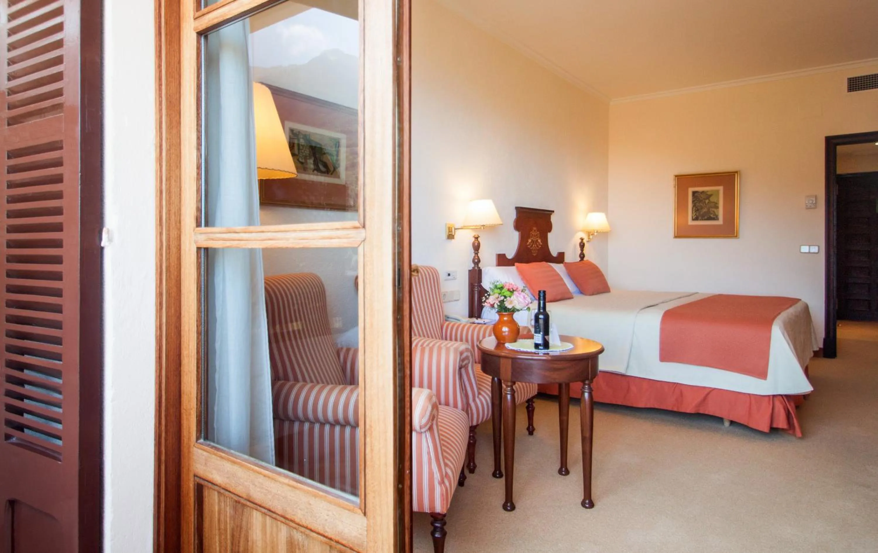 Bed in Es Moli Hotel