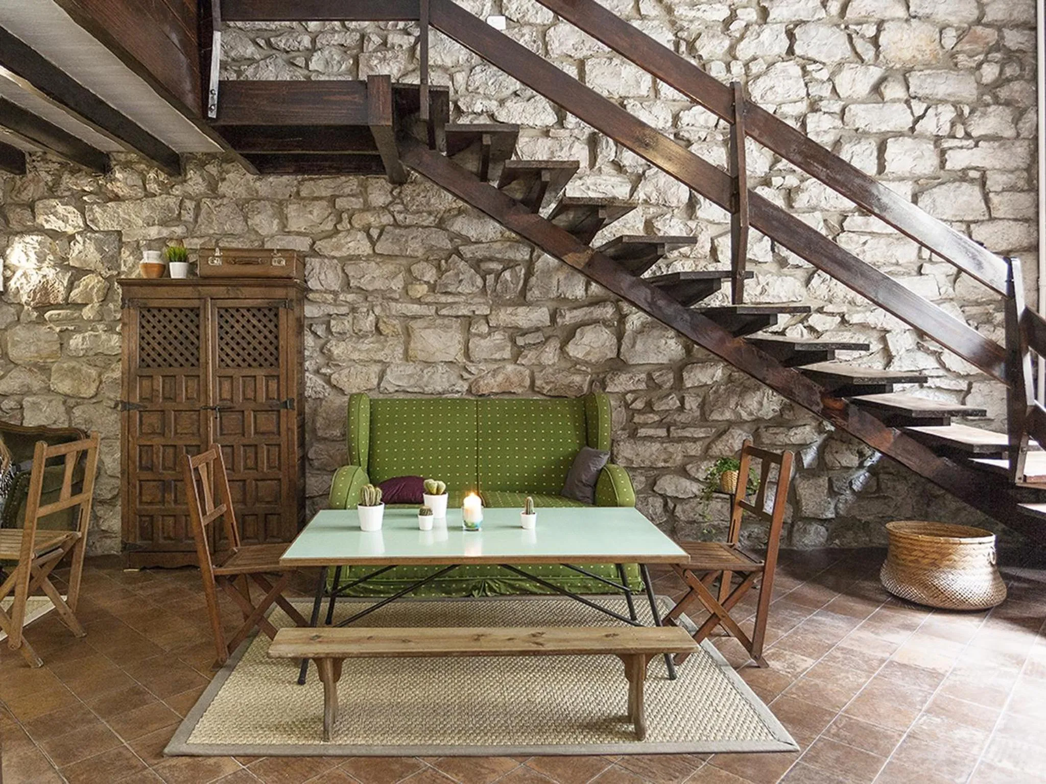 Living room in A Room In The City Hostel