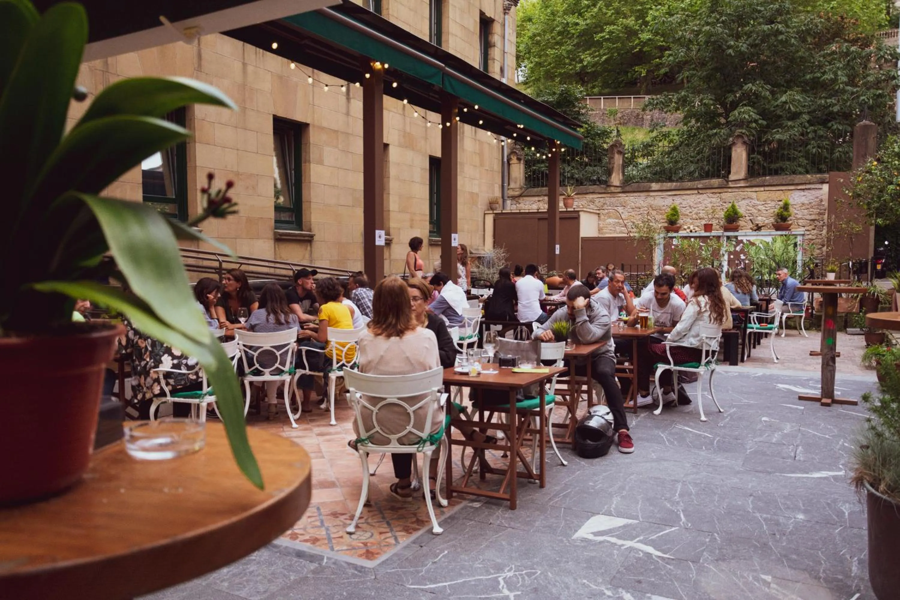 Patio in A Room In The City Hostel