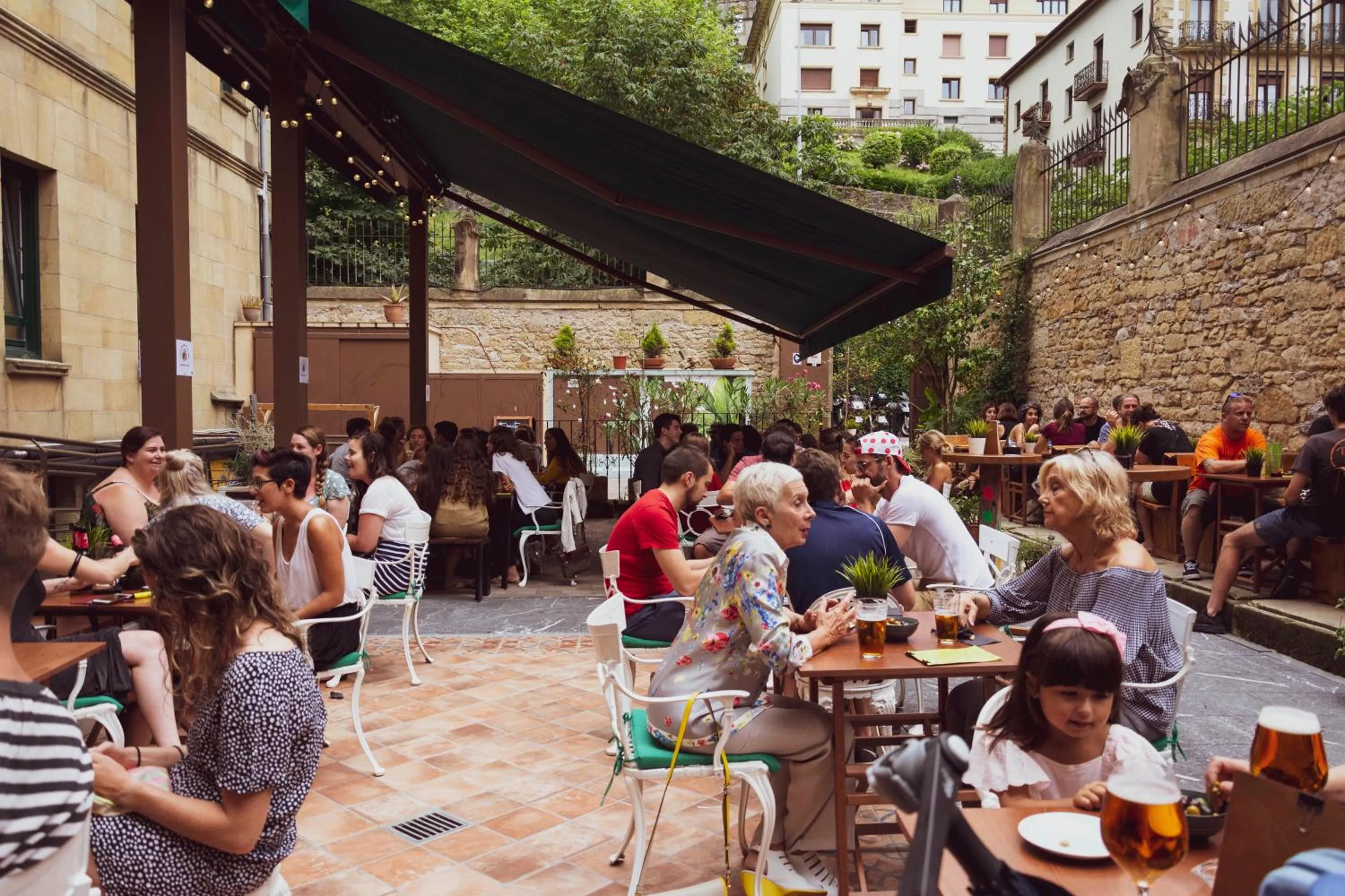 Patio in A Room In The City Hostel