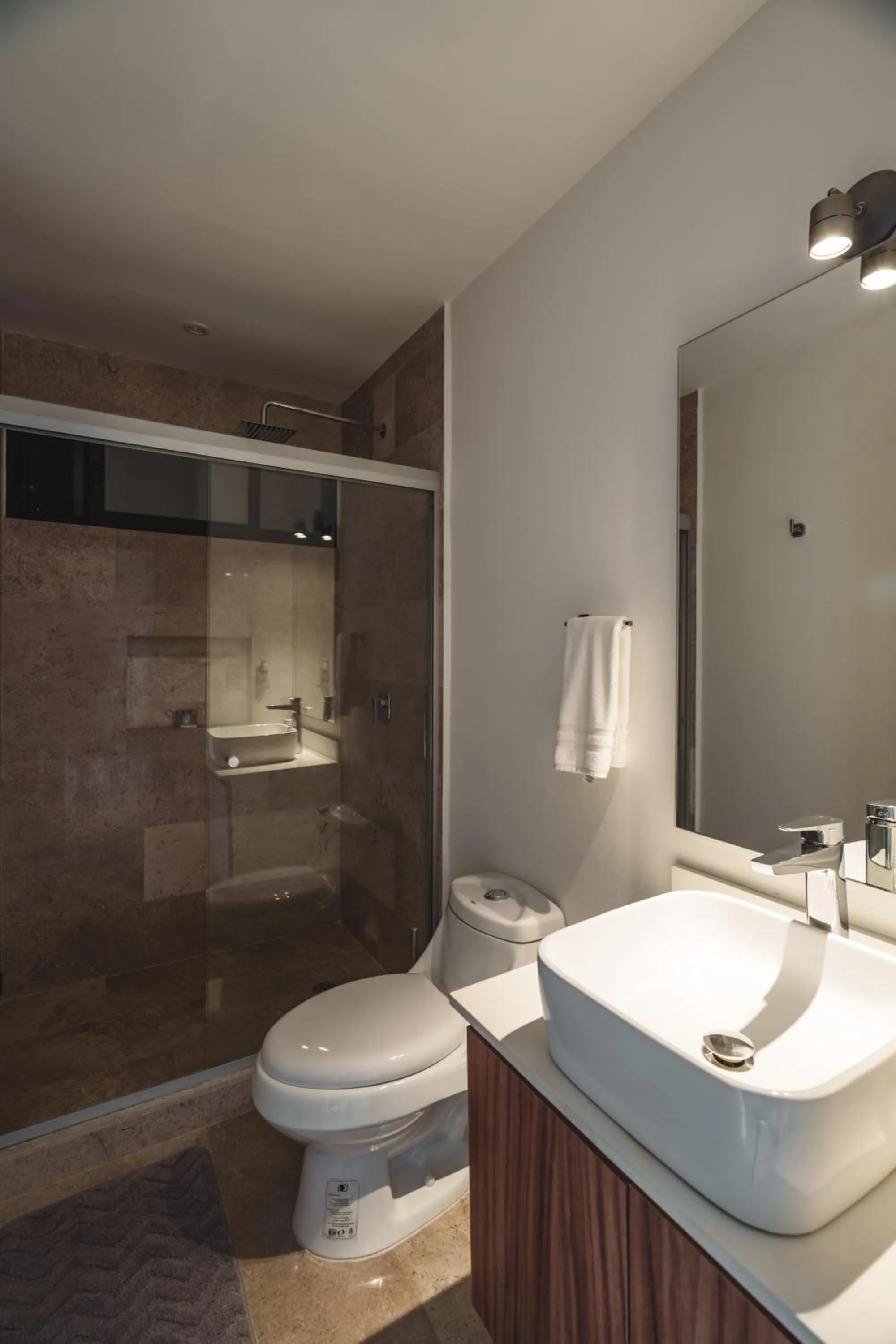 Shower in Best Condo with Rooftop Pool, Gym, Coworking, Cinema