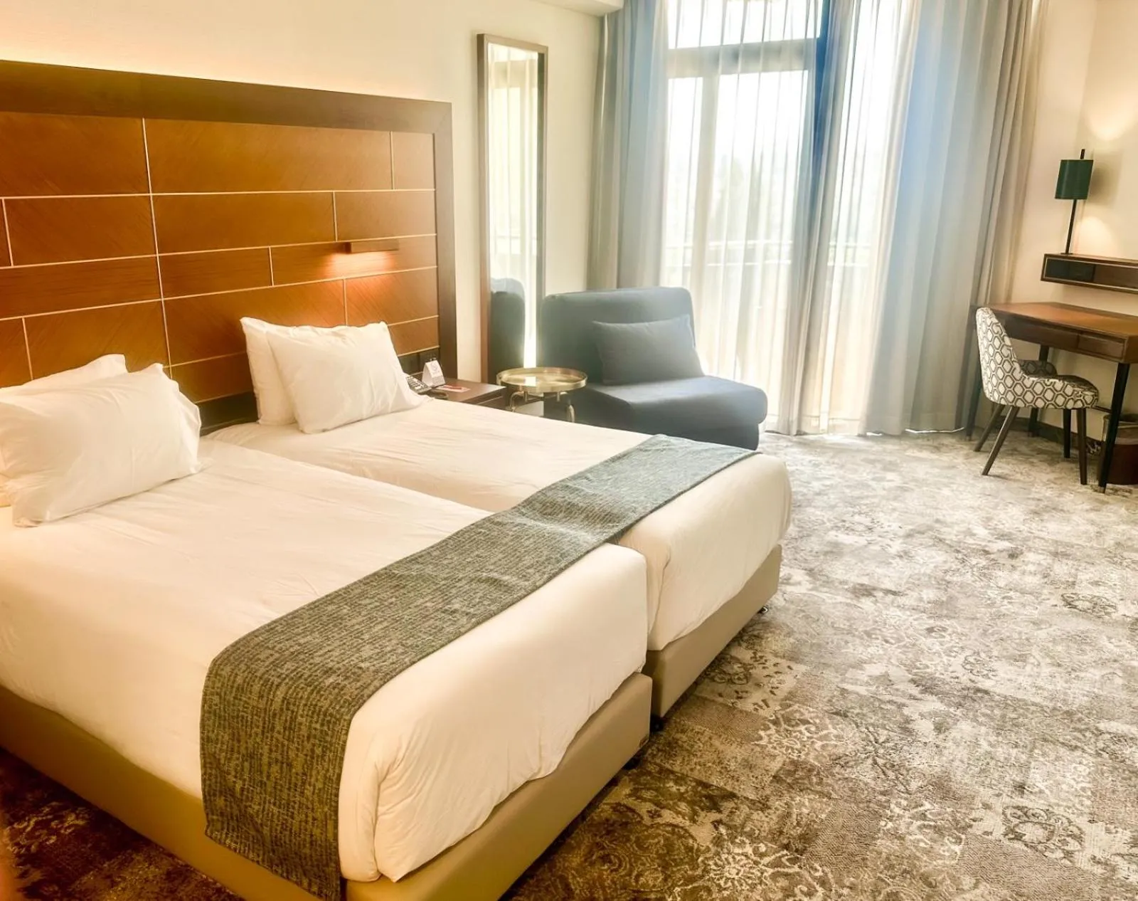 Bed in Ramada Jerusalem Hotel