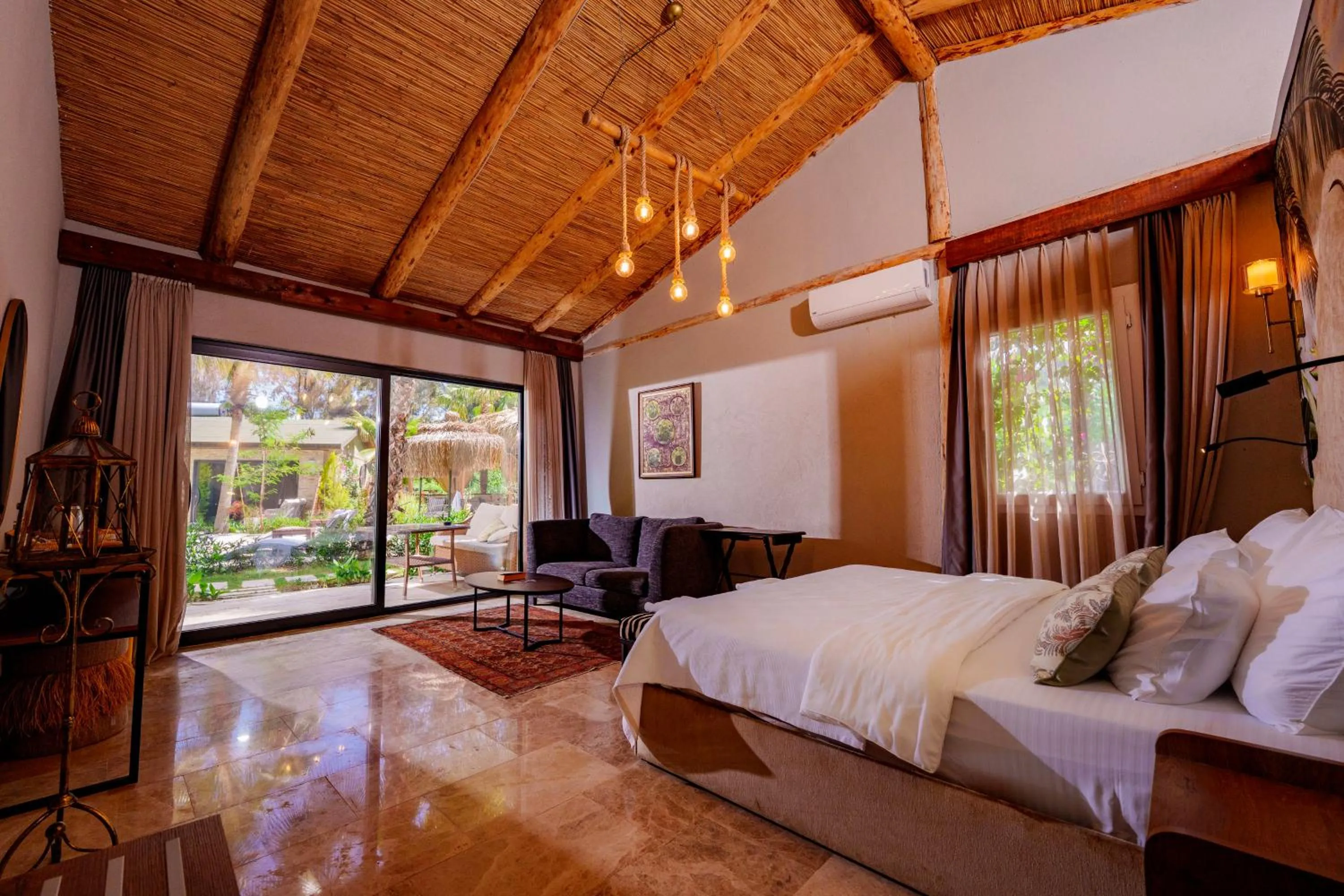 View (from property/room), Bed in Layla Gocek Adults only