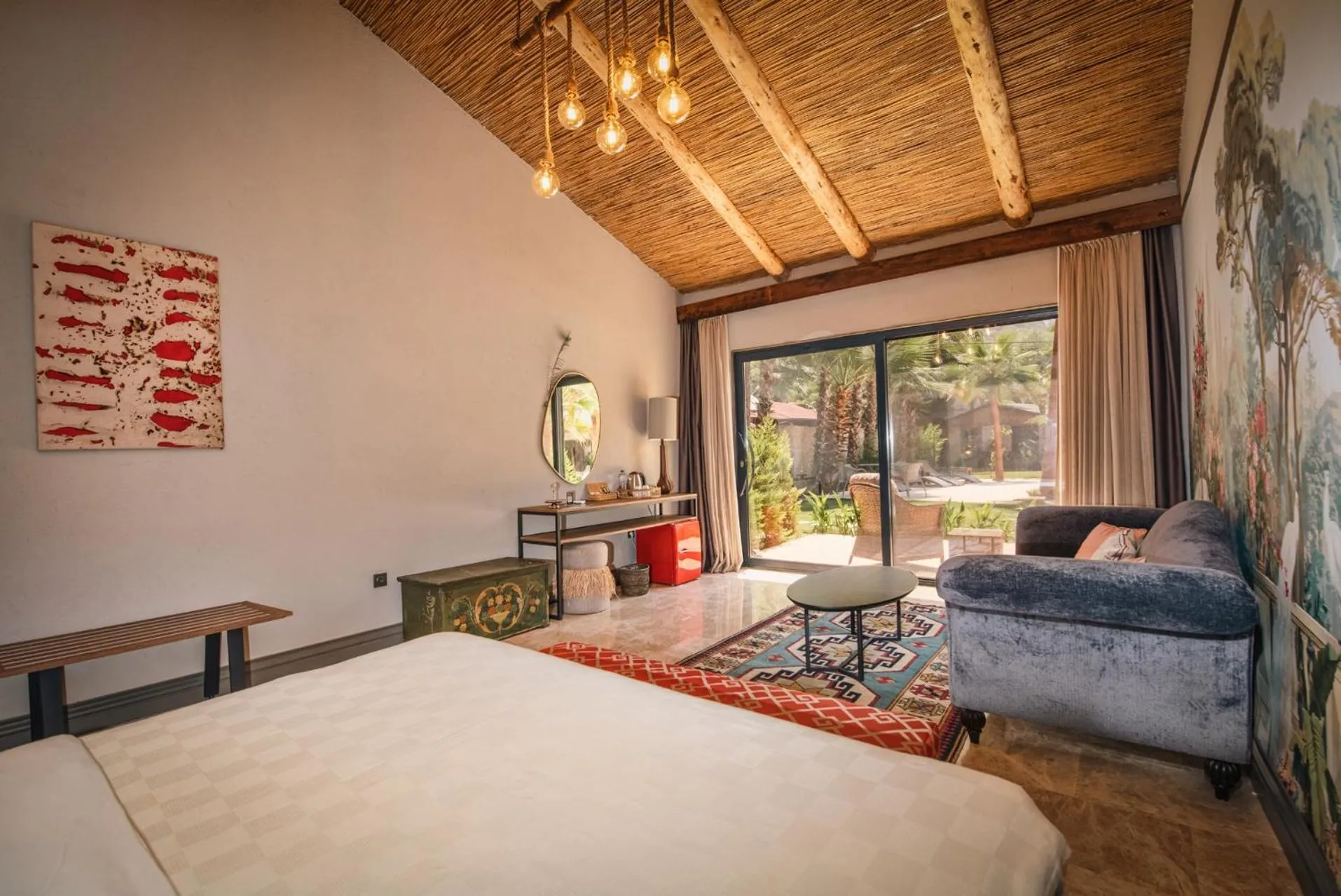 View (from property/room), Bed in Layla Gocek Adults only