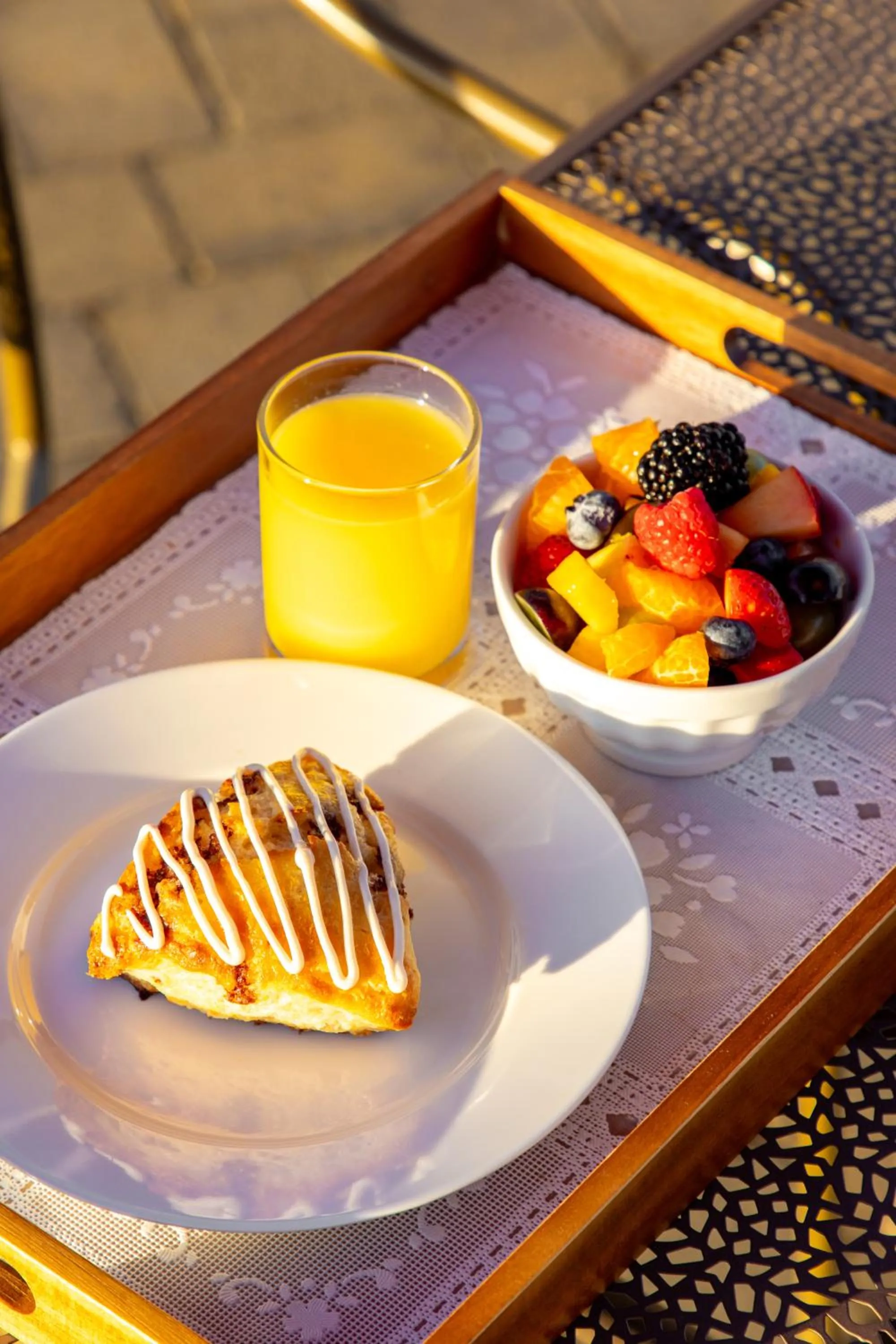 American breakfast in La Bastide Bed and Breakfast