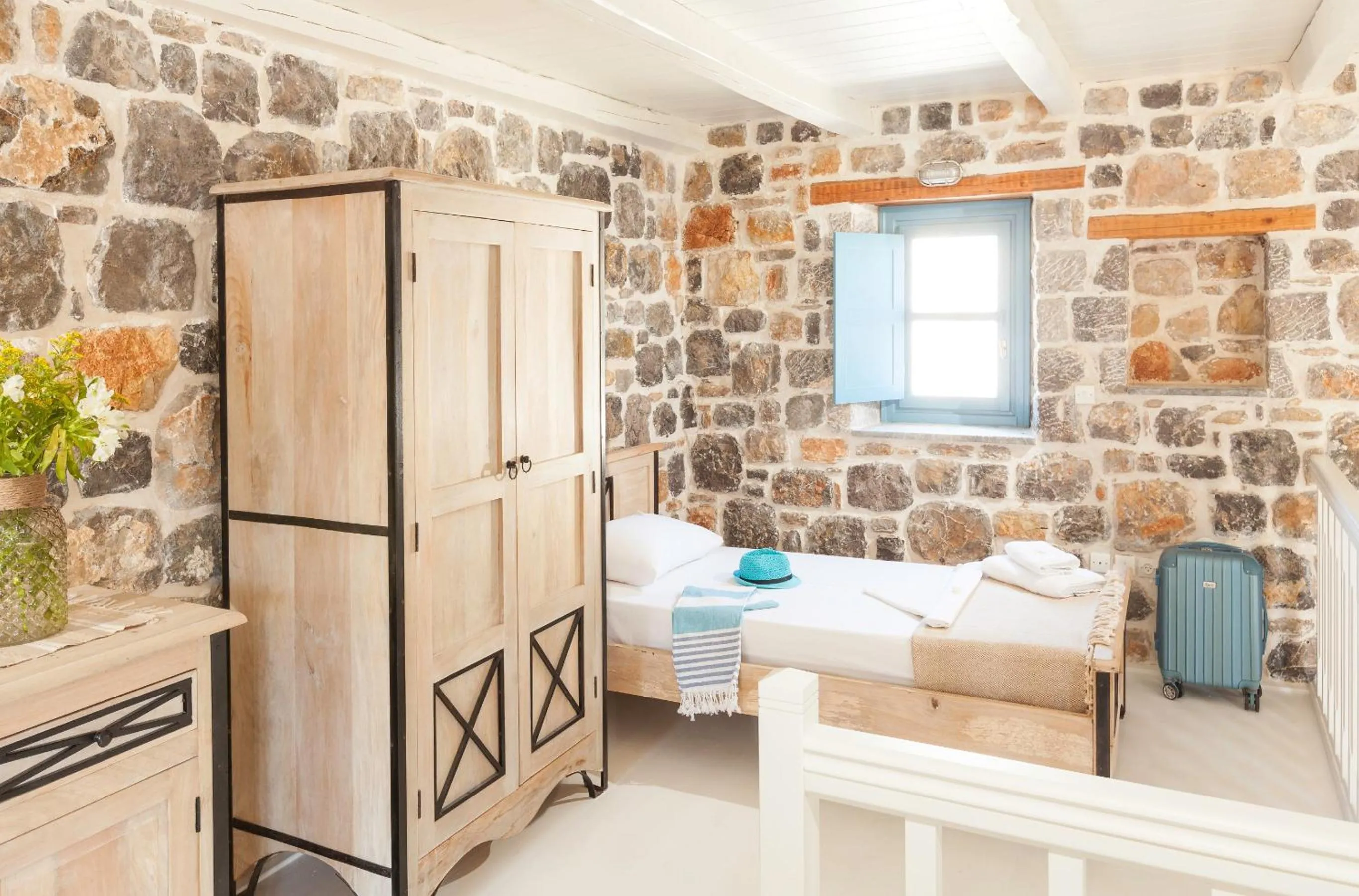 Bed in Pserimos Villas