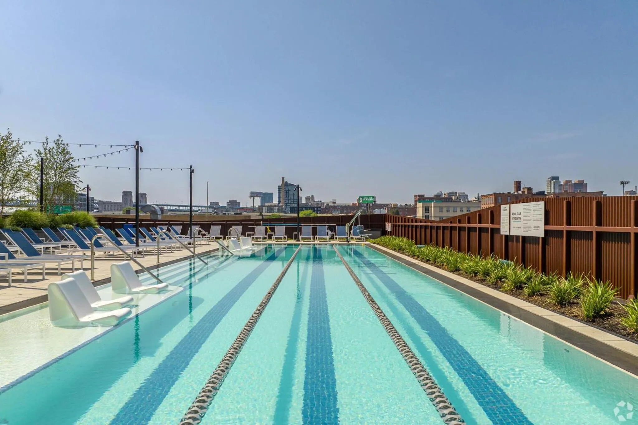 Swimming pool in Luxury Apartments by Hyatus at Central Philly