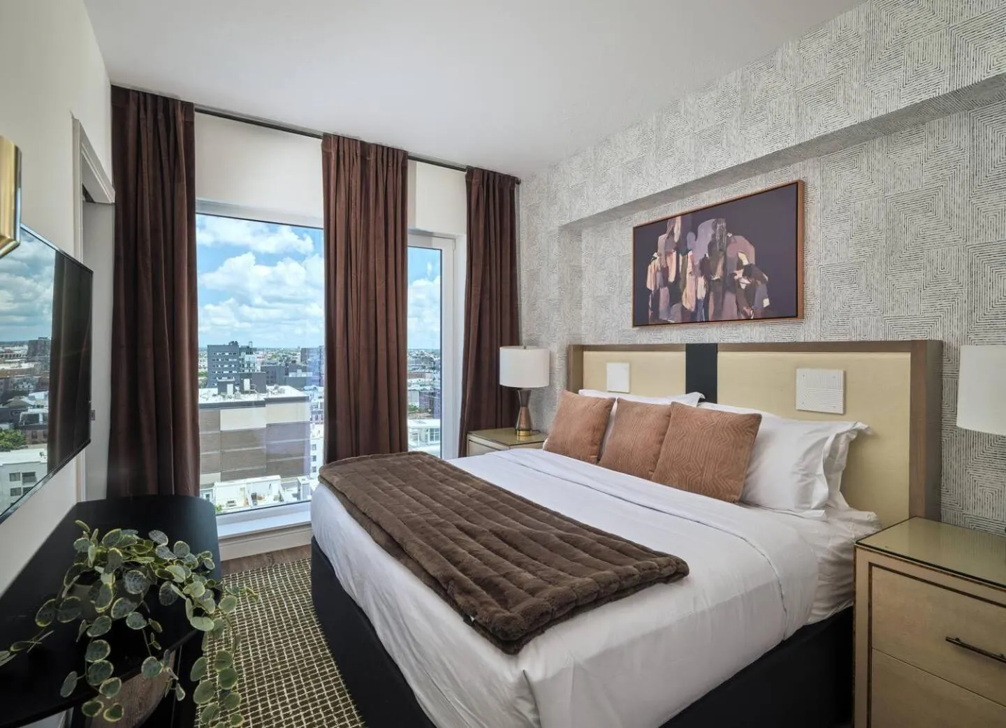 Bedroom, Bed in Luxury Apartments by Hyatus at Central Philly