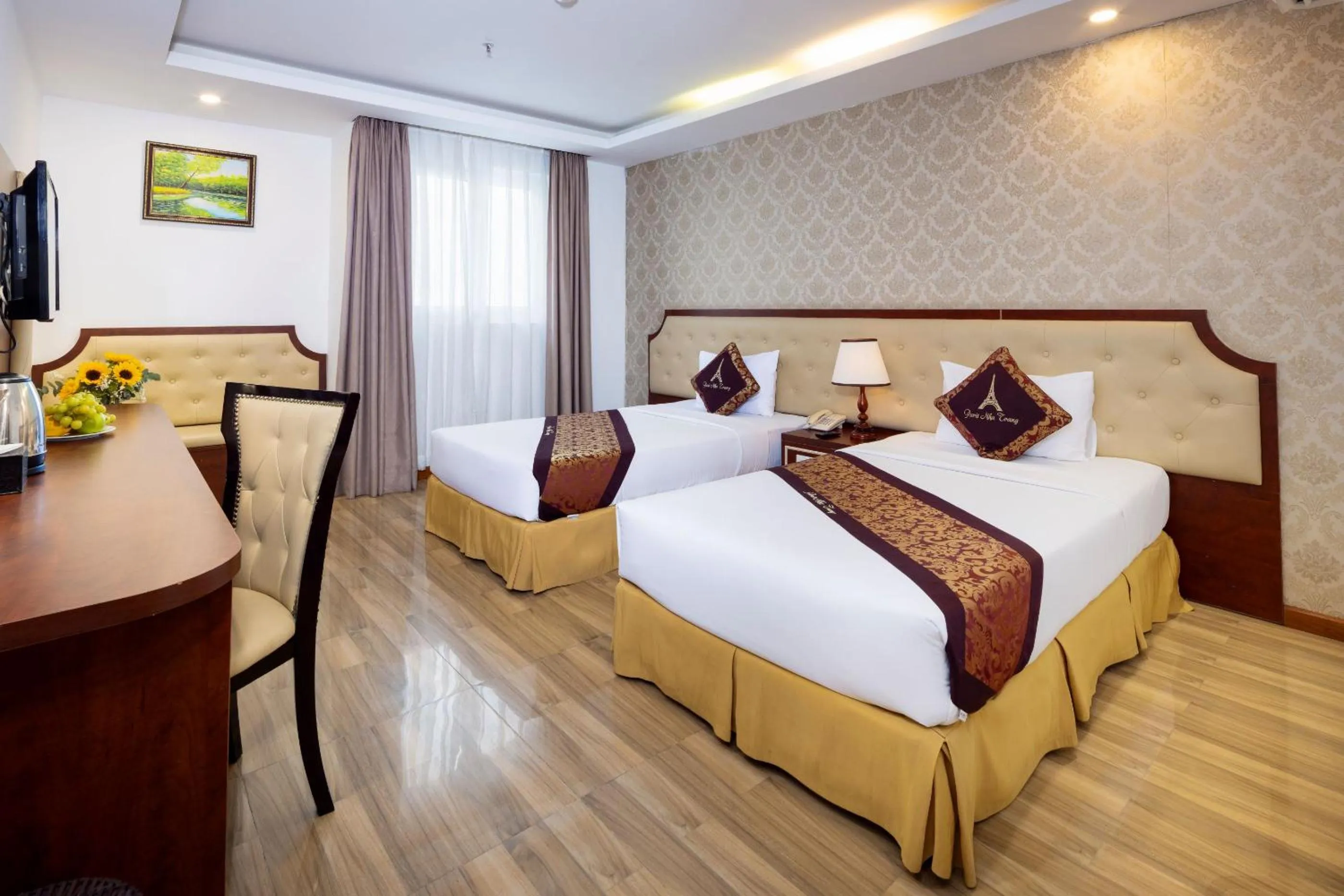 Bed in Paris Luxury Hotel & Apartment Nha Trang