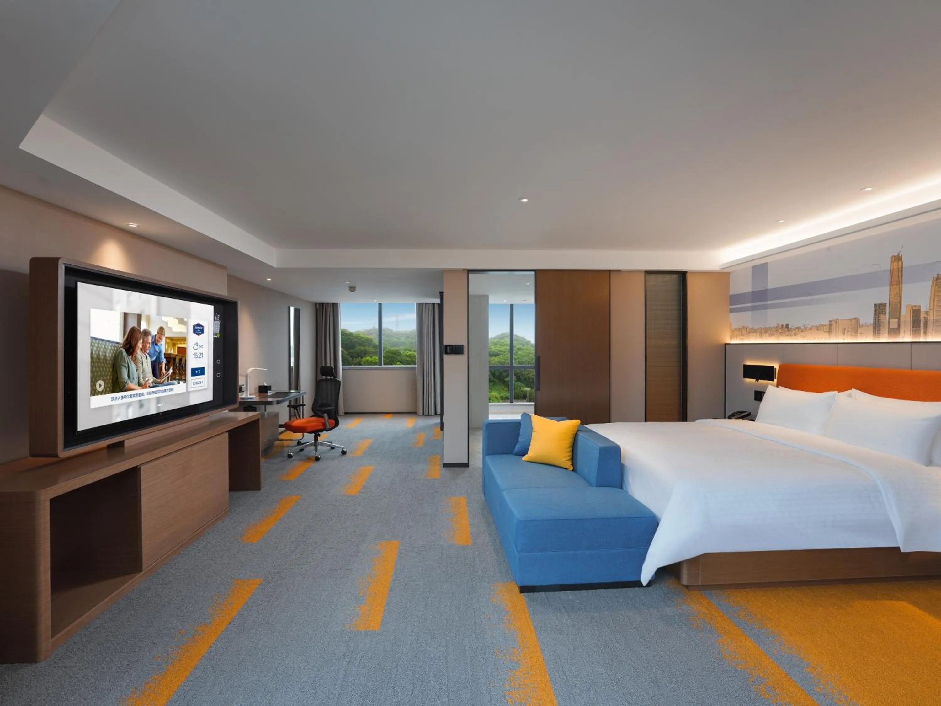 Mountain view, Bed in Hampton by Hilton Dongguan Fenggang