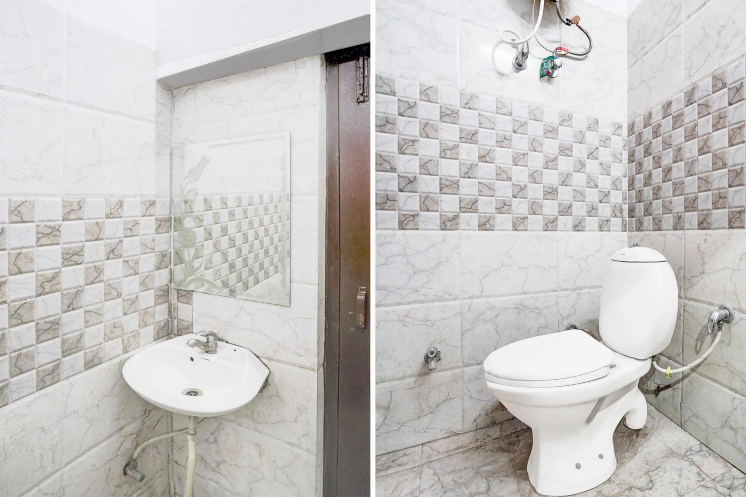 Bathroom in Collection O Lohiyapuram Near Dehradun Railway Station
