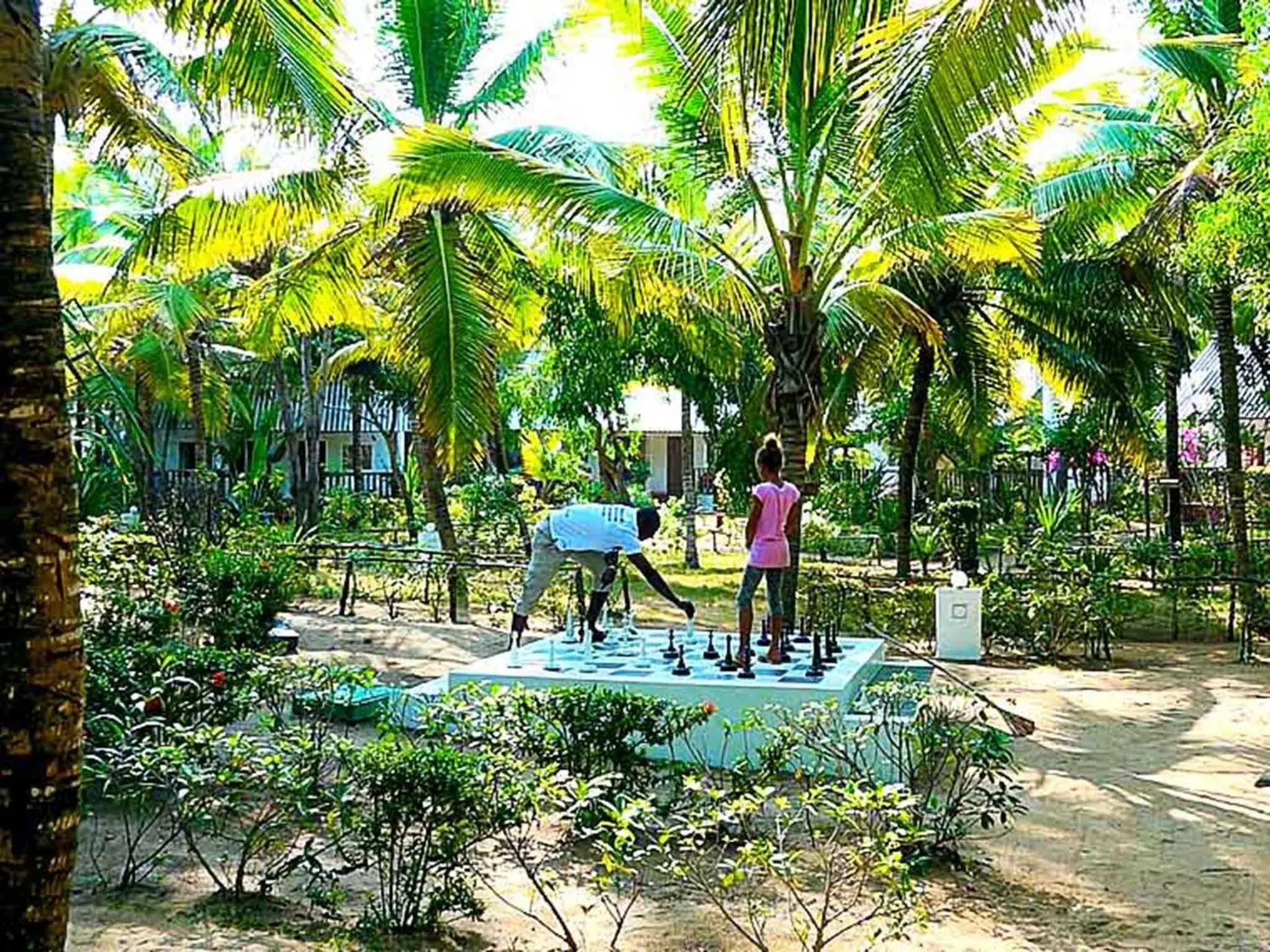 Family Room with Fan and Garden View in Hotel Village Vacances Awale Plage Family Room with Fan and Garden View in Hotel Village Vacances Awale Plage