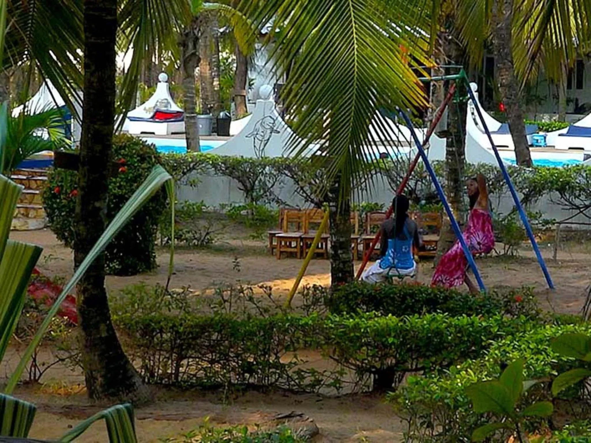 Patio in Hotel Village Vacances Awale Plage