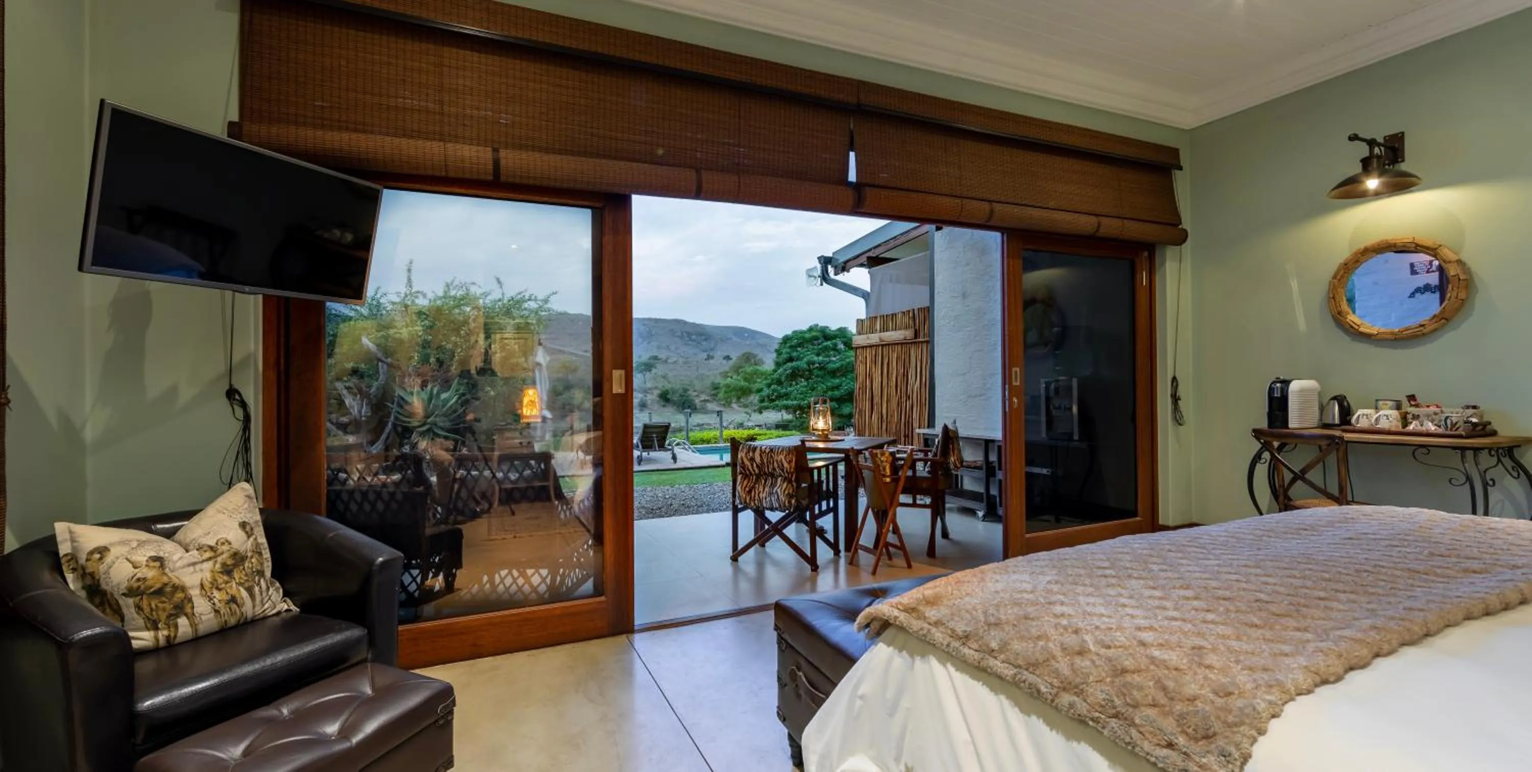 View (from property/room), Bed in Kambaku River Lodge