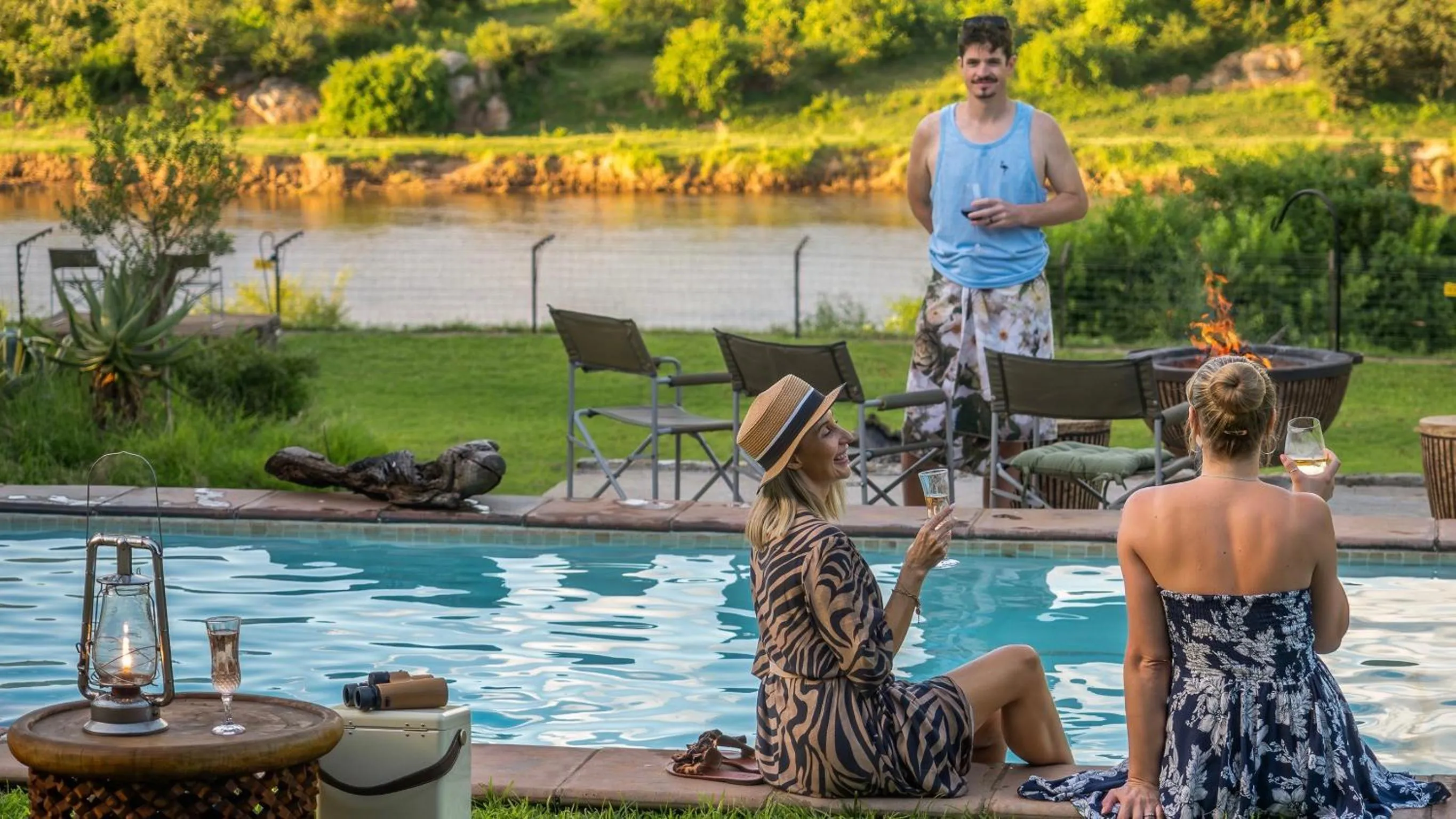 Pool view in Kambaku River Lodge