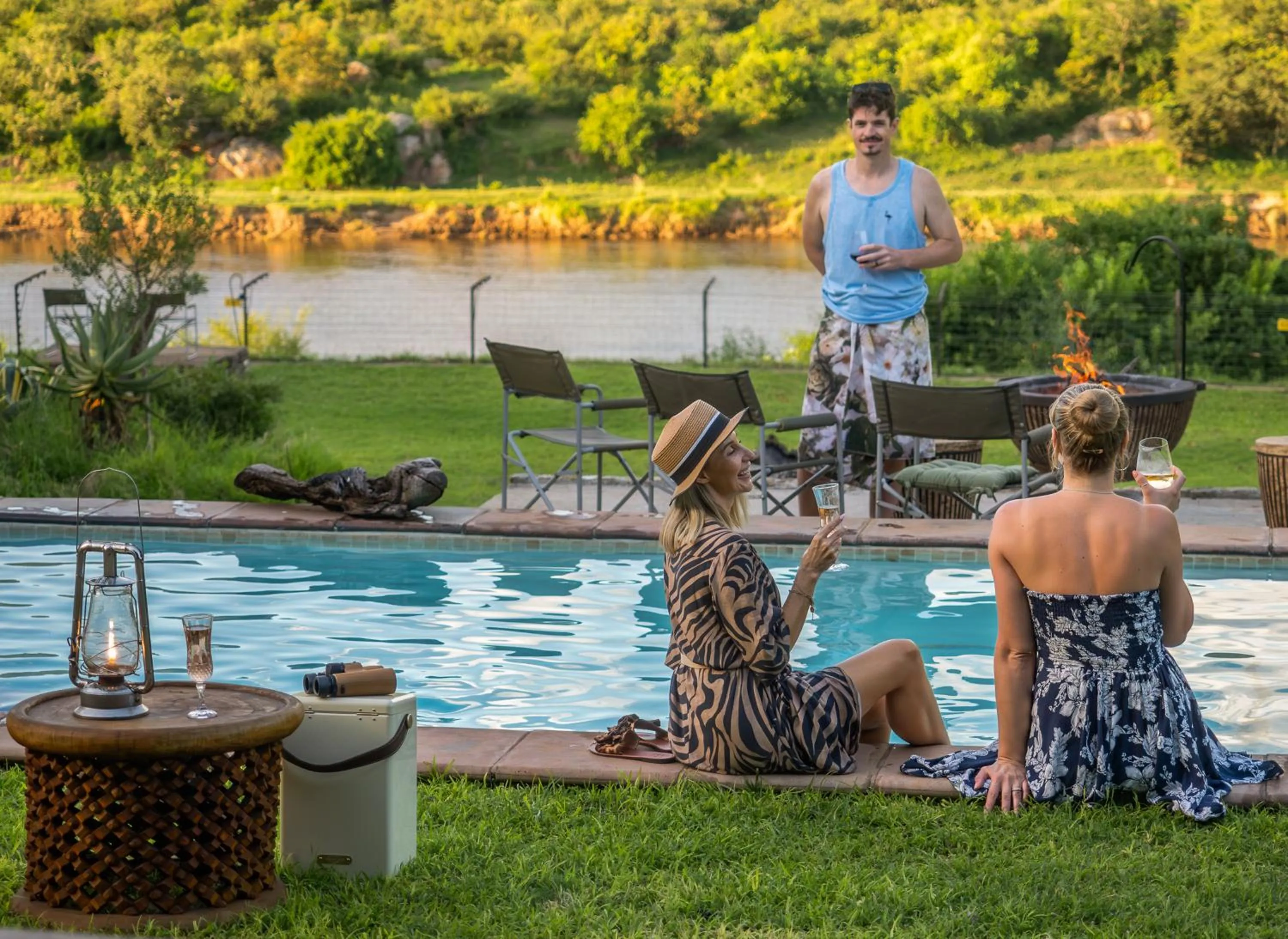 Pool view in Kambaku River Lodge