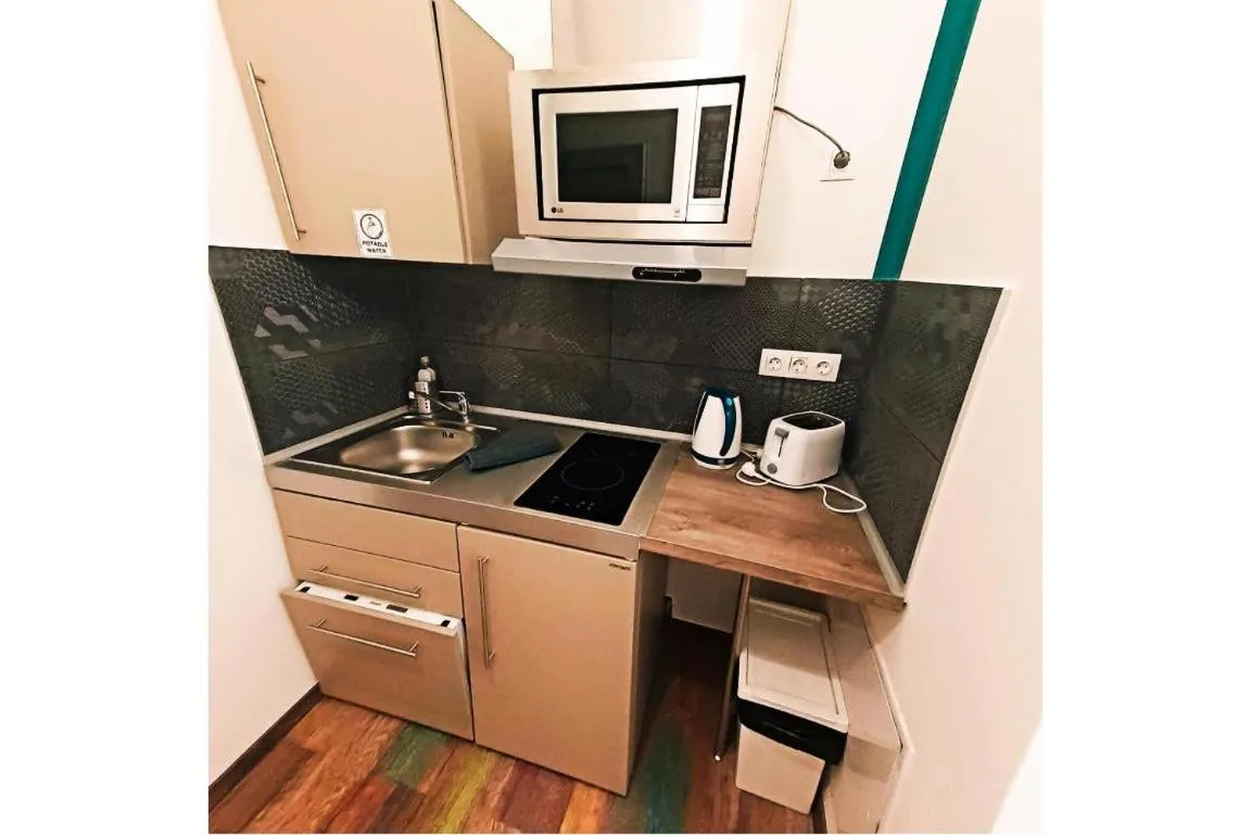 Kitchen or kitchenette in Amber Terrace Studios Downtown