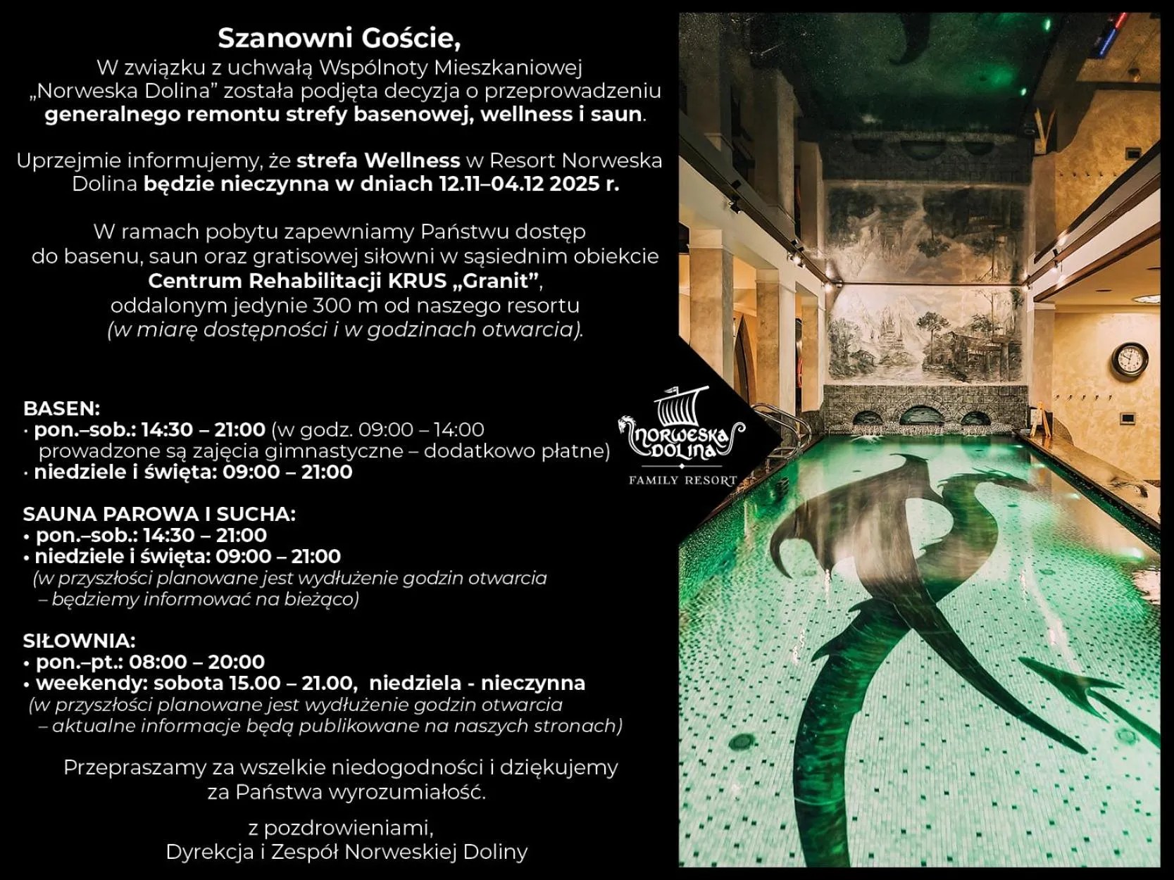 Swimming pool in Norweska Dolina Family&Pet-friendly Resort