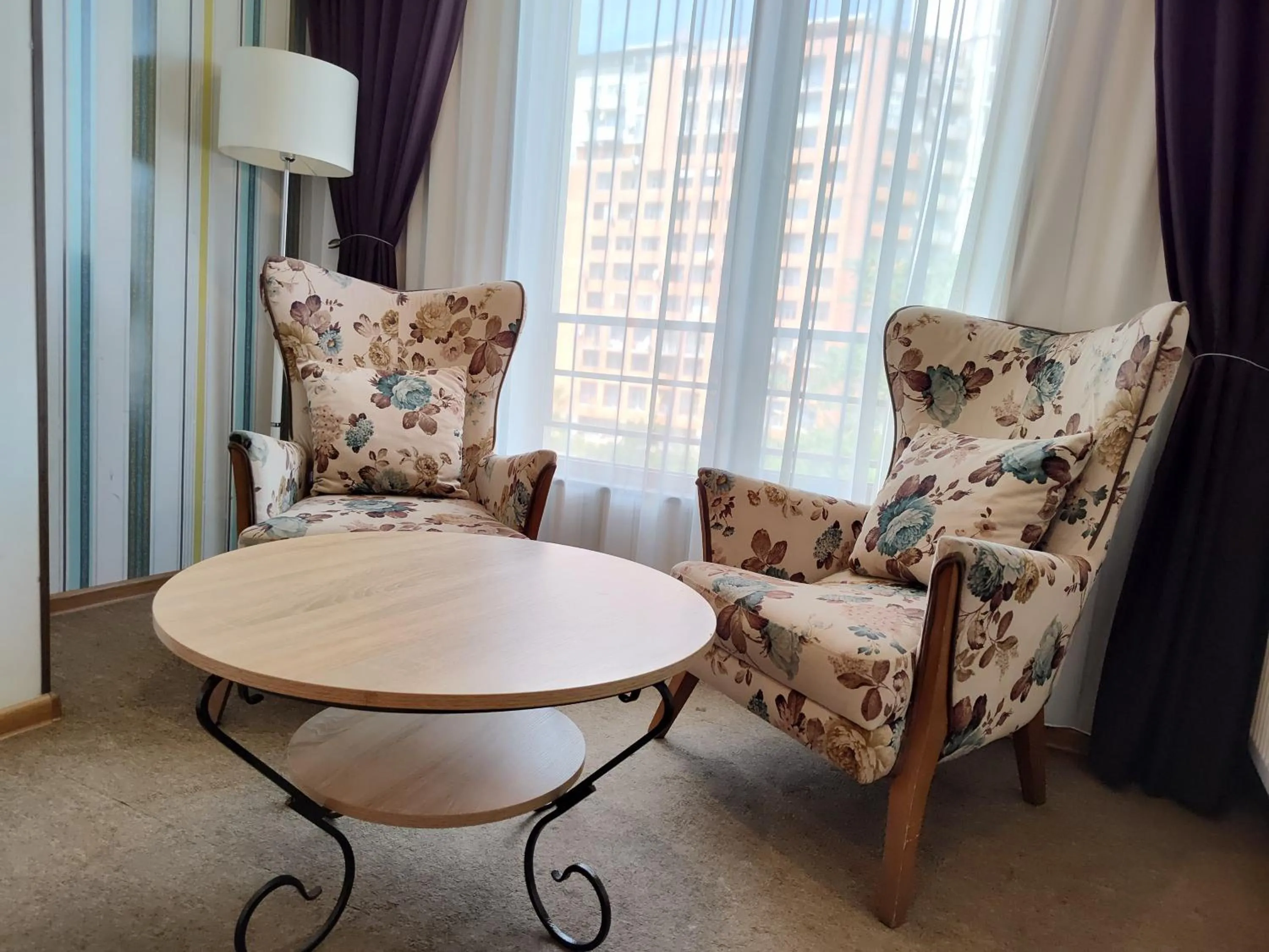 Seating area in East Gate Boutique Hotel