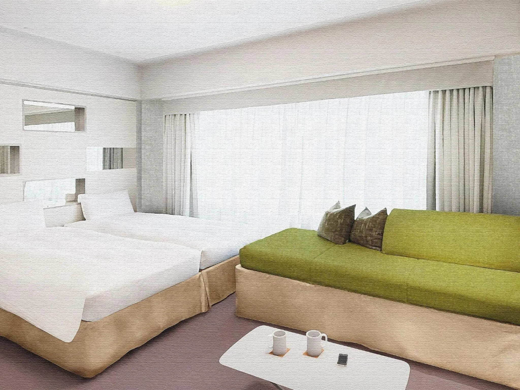 Photo of the whole room, Bed in Urayasu Brighton Hotel Tokyo Bay