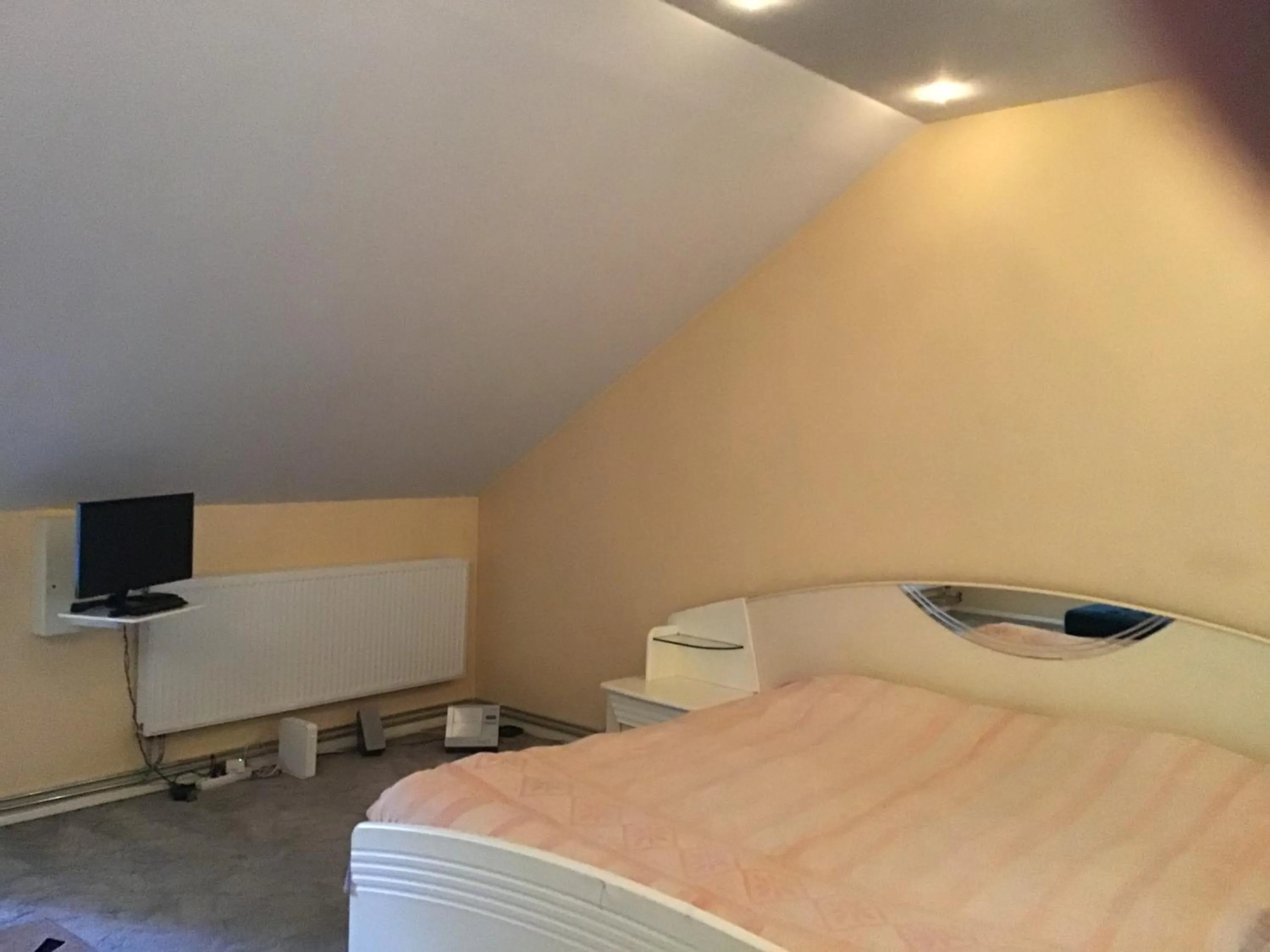 Communal lounge/ TV room, Bed in Apartamentai Lampėdžiuose