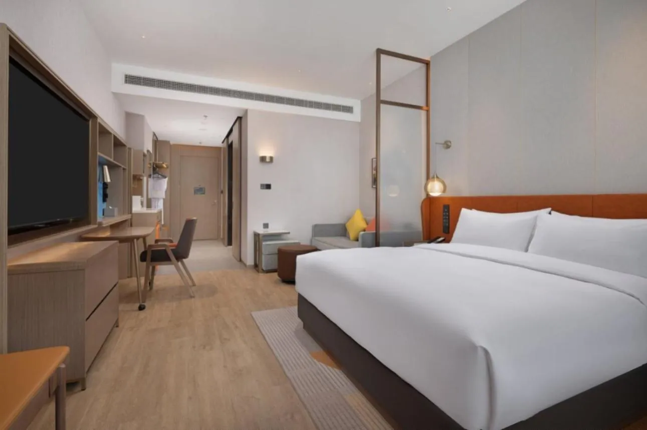 Bed in Home2 Suite by Hilton Nantong Vientiane City