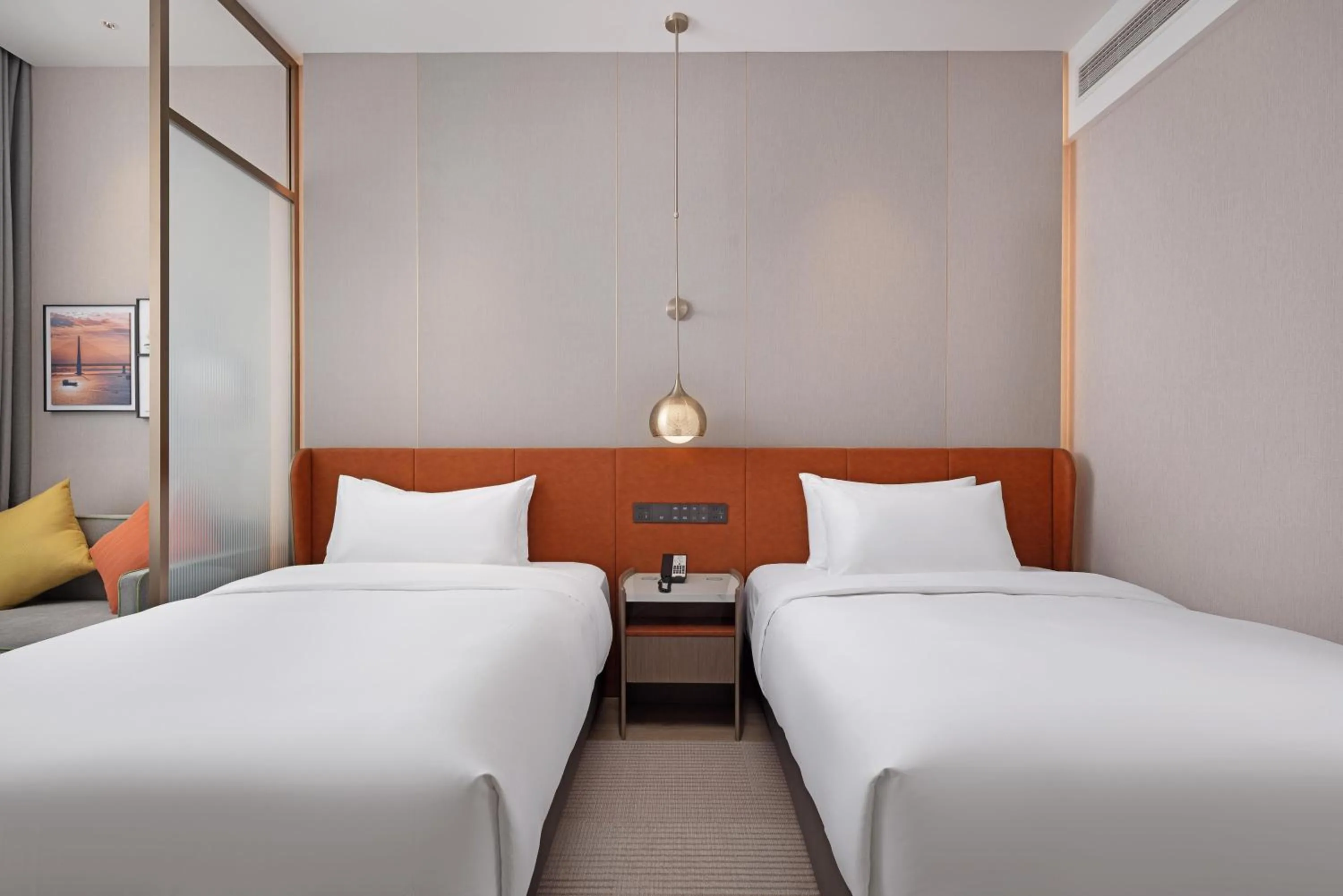 Bed in Home2 Suite by Hilton Nantong Vientiane City